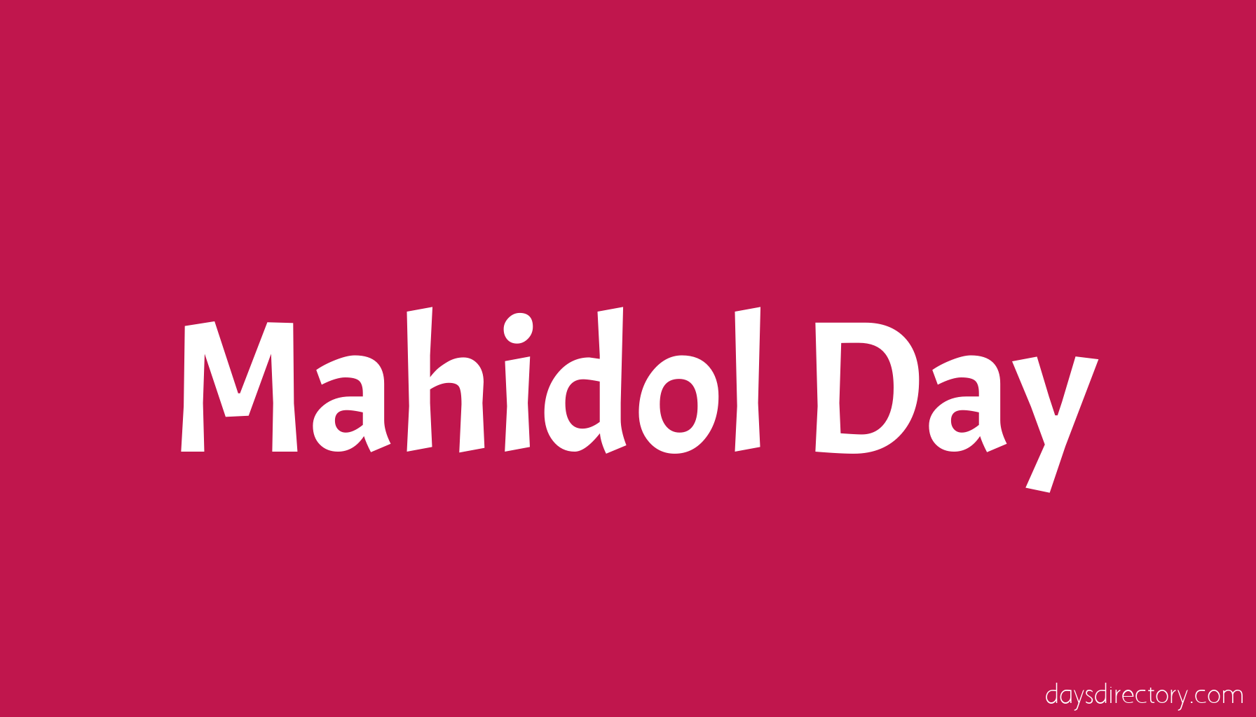 Mahidol Day
