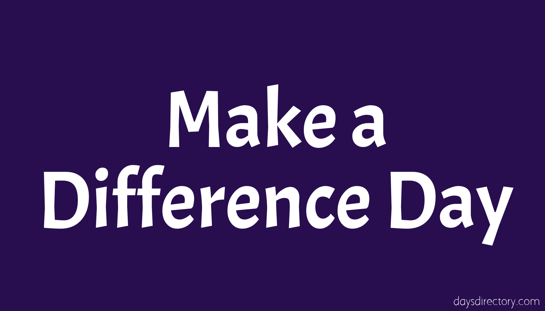 Make a Difference Day