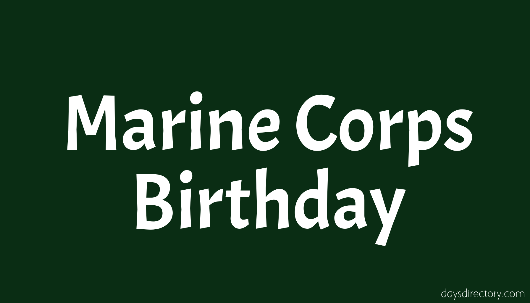 Marine Corps Birthday