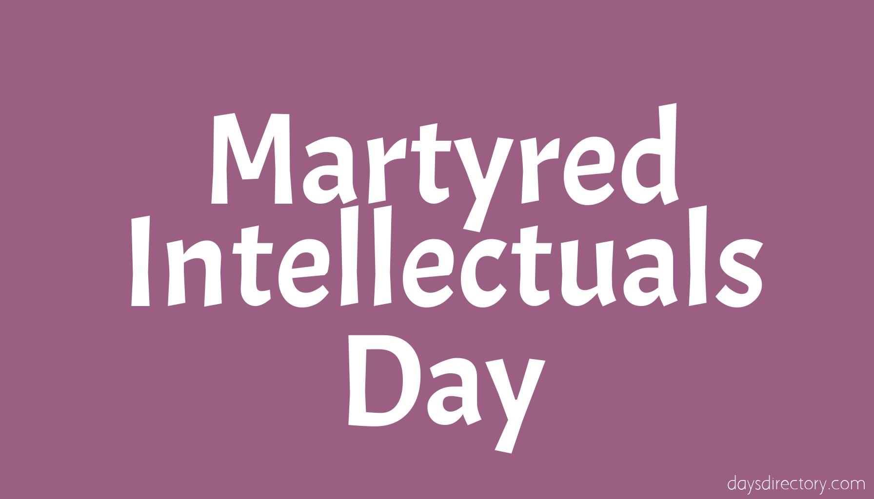Martyred Intellectuals Day