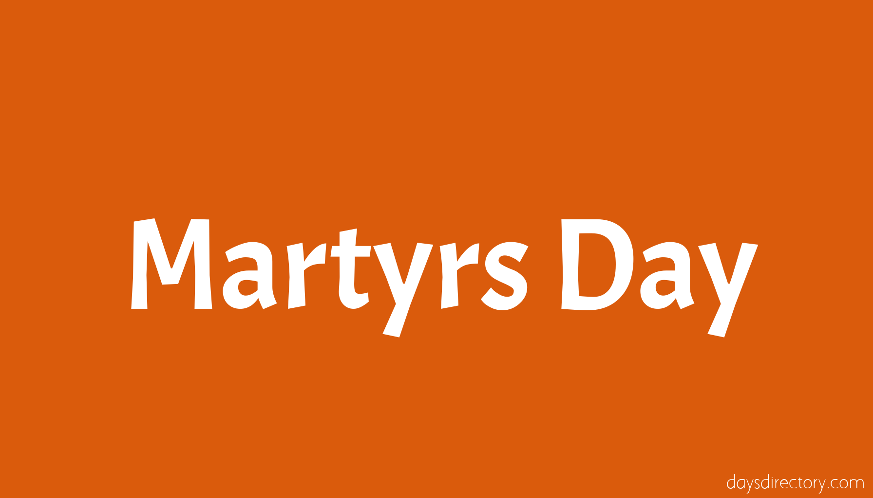 Martyrs Day