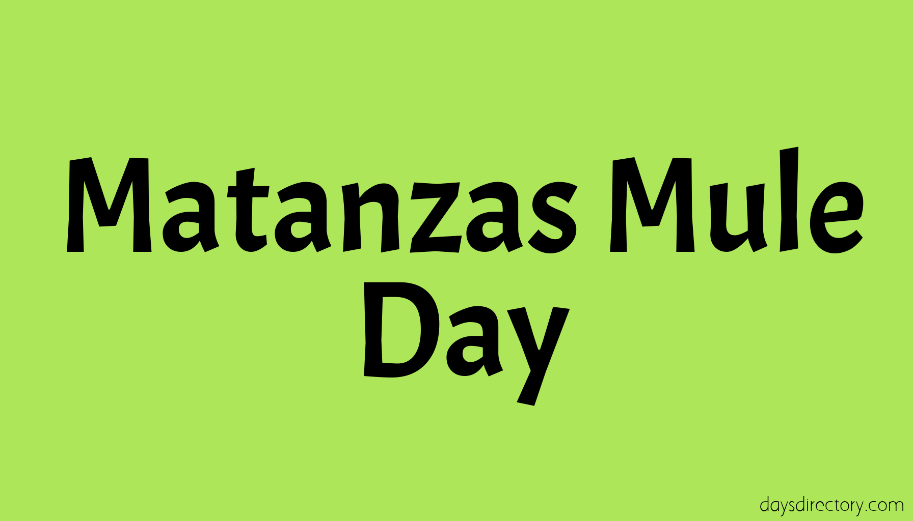 Matanzas Mule Day
