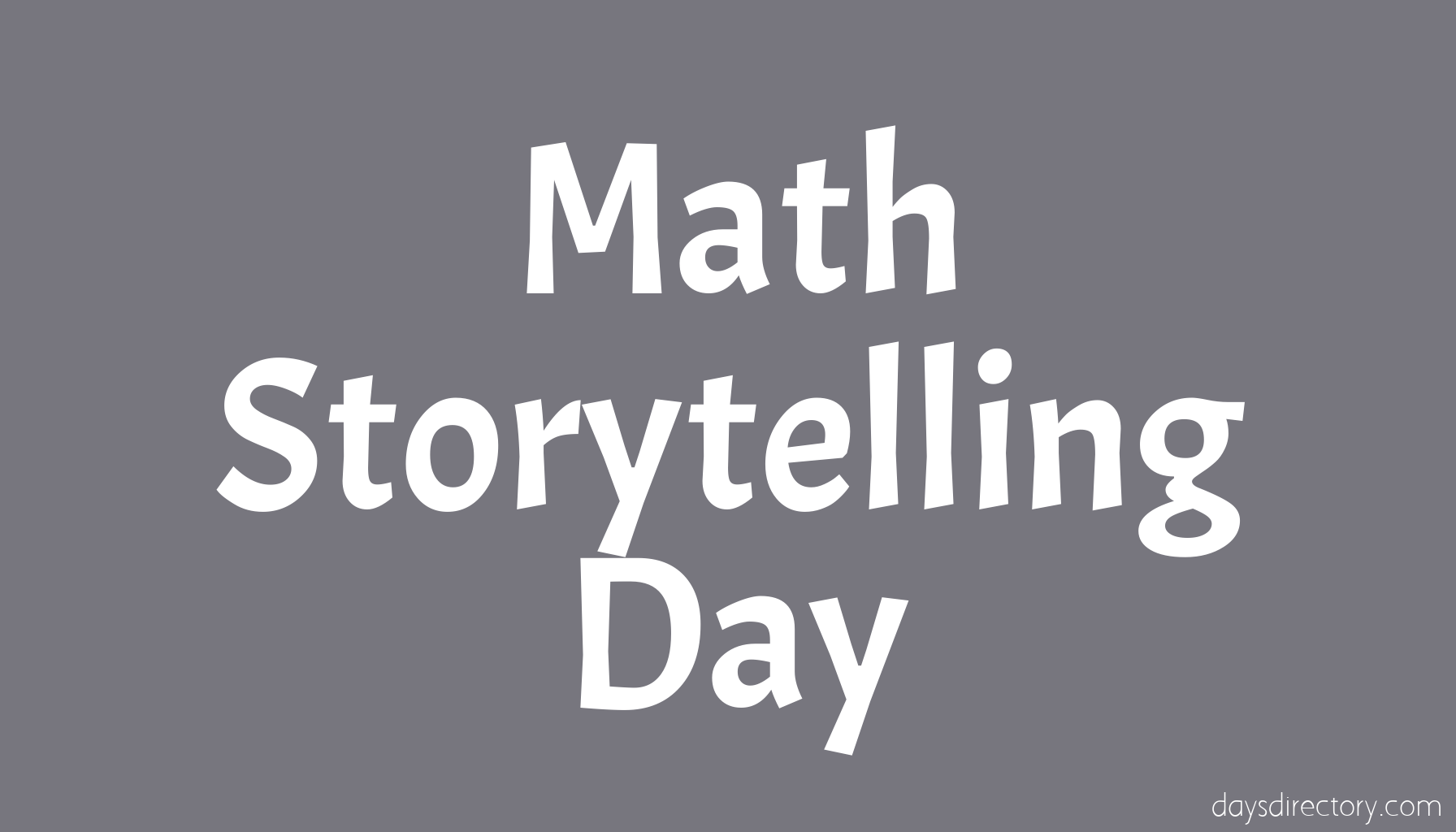 Math Storytelling Day