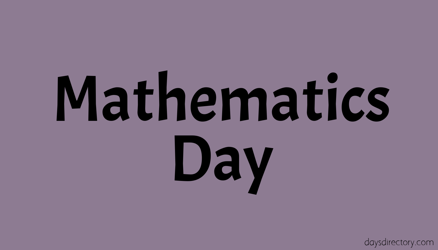 Mathematics Day