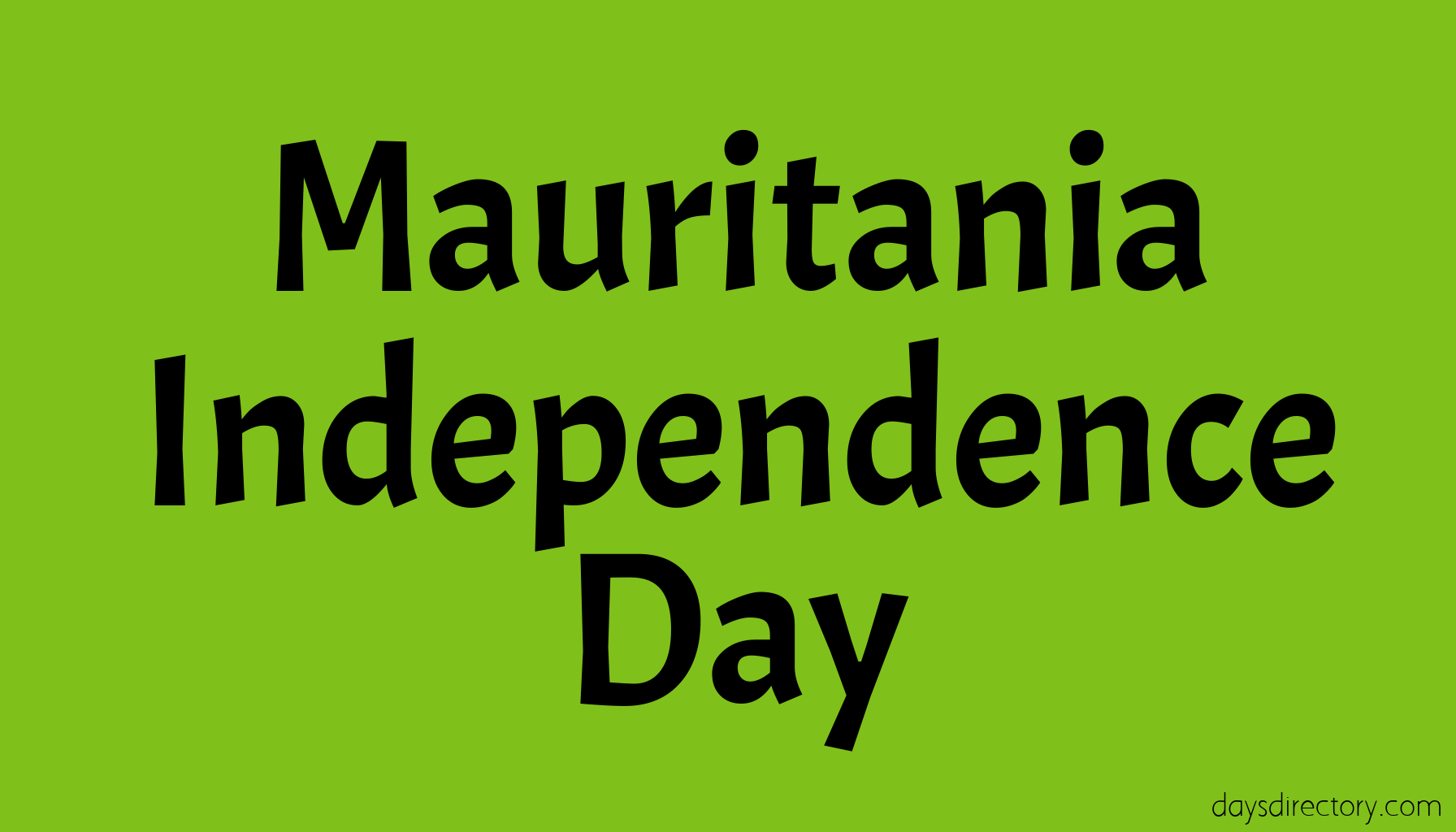 Mauritania Independence Day