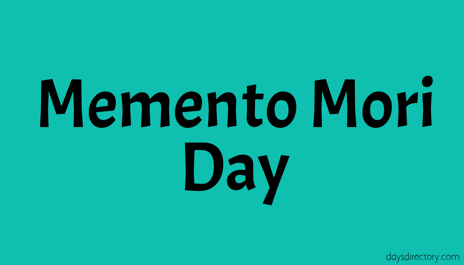 Memento Mori Day