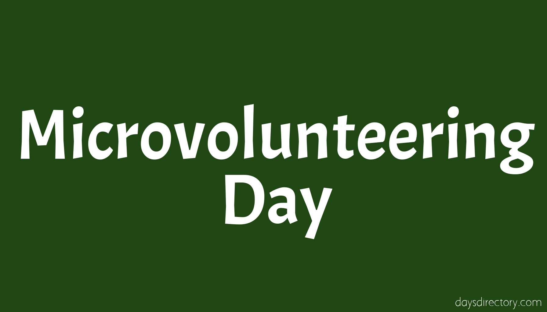Microvolunteering Day