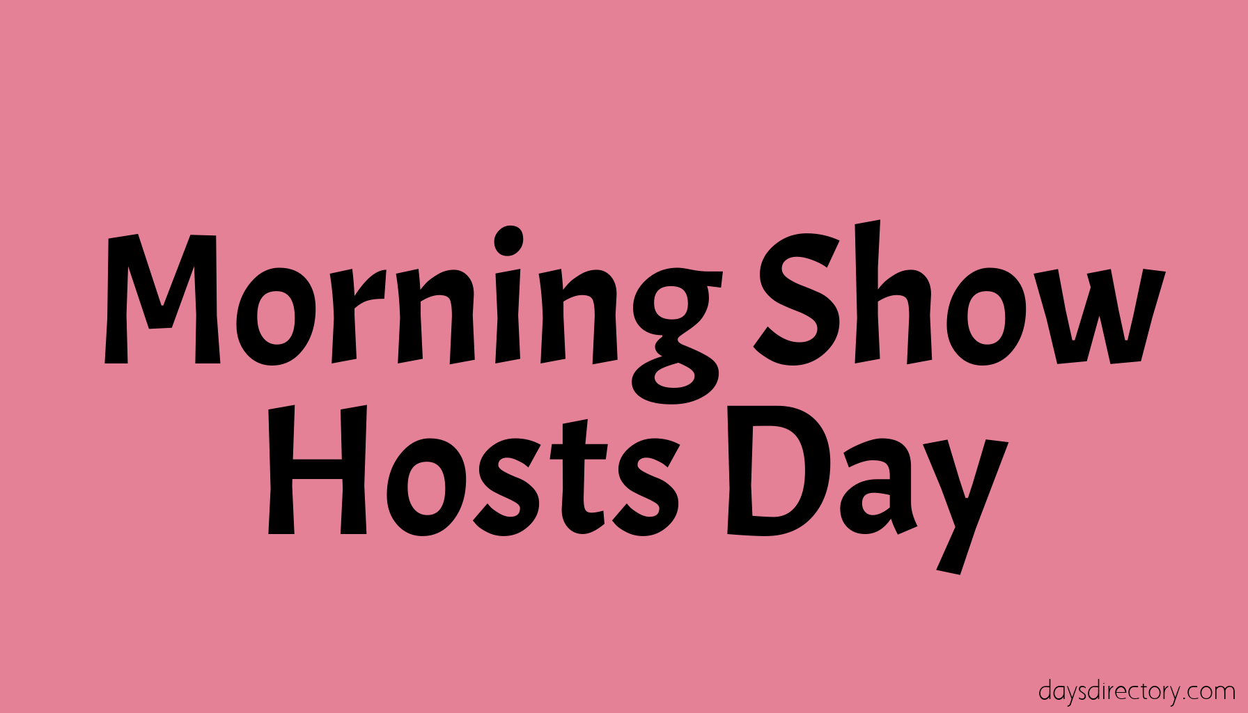 Morning Show Hosts Day