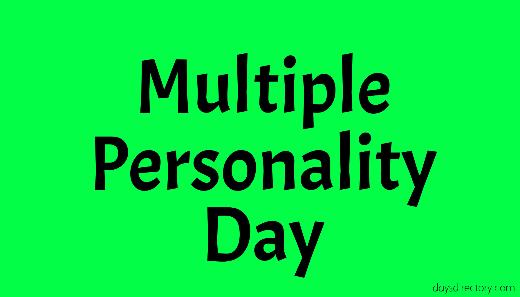 Multiple Personality Day