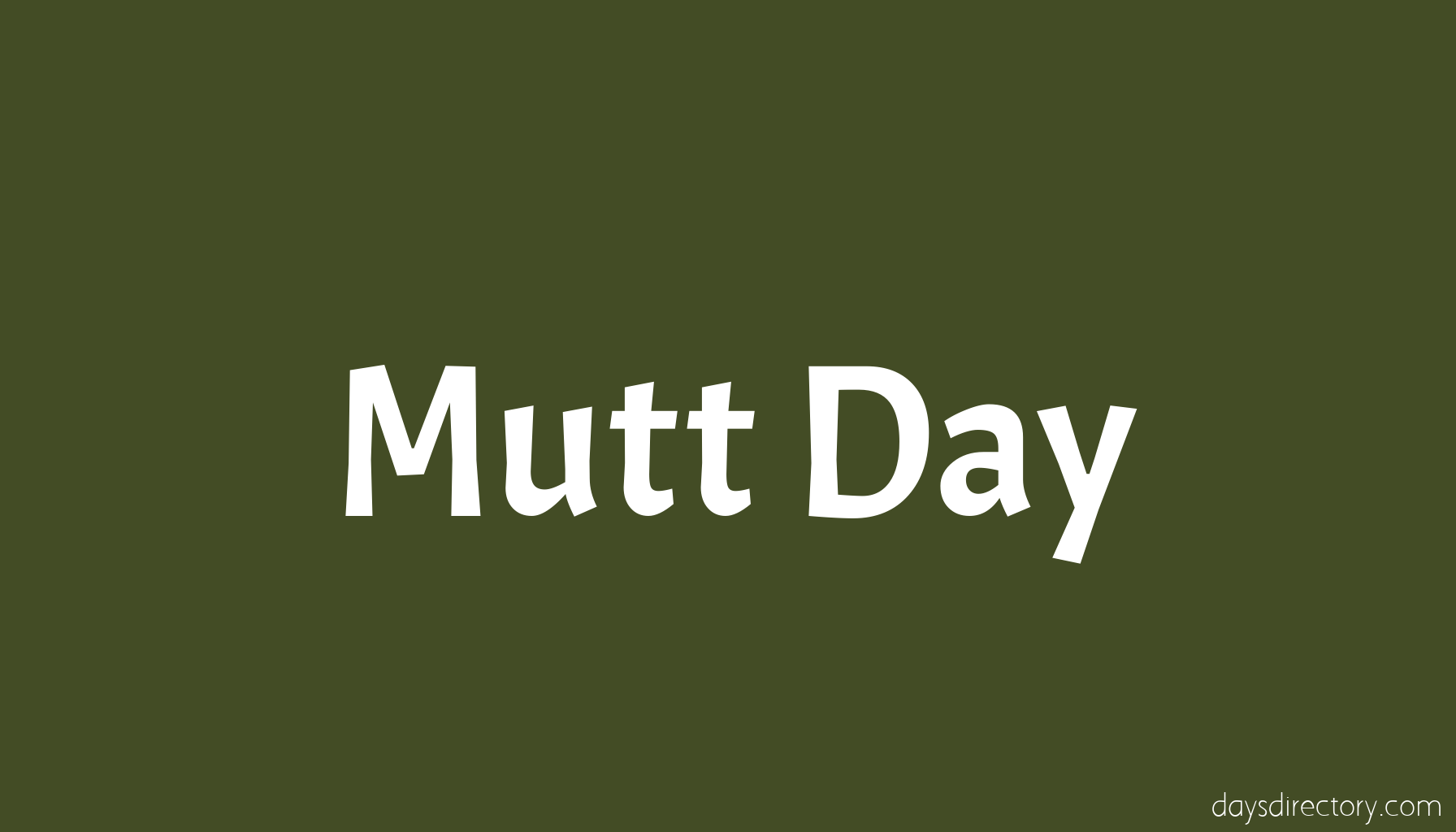 Mutt Day