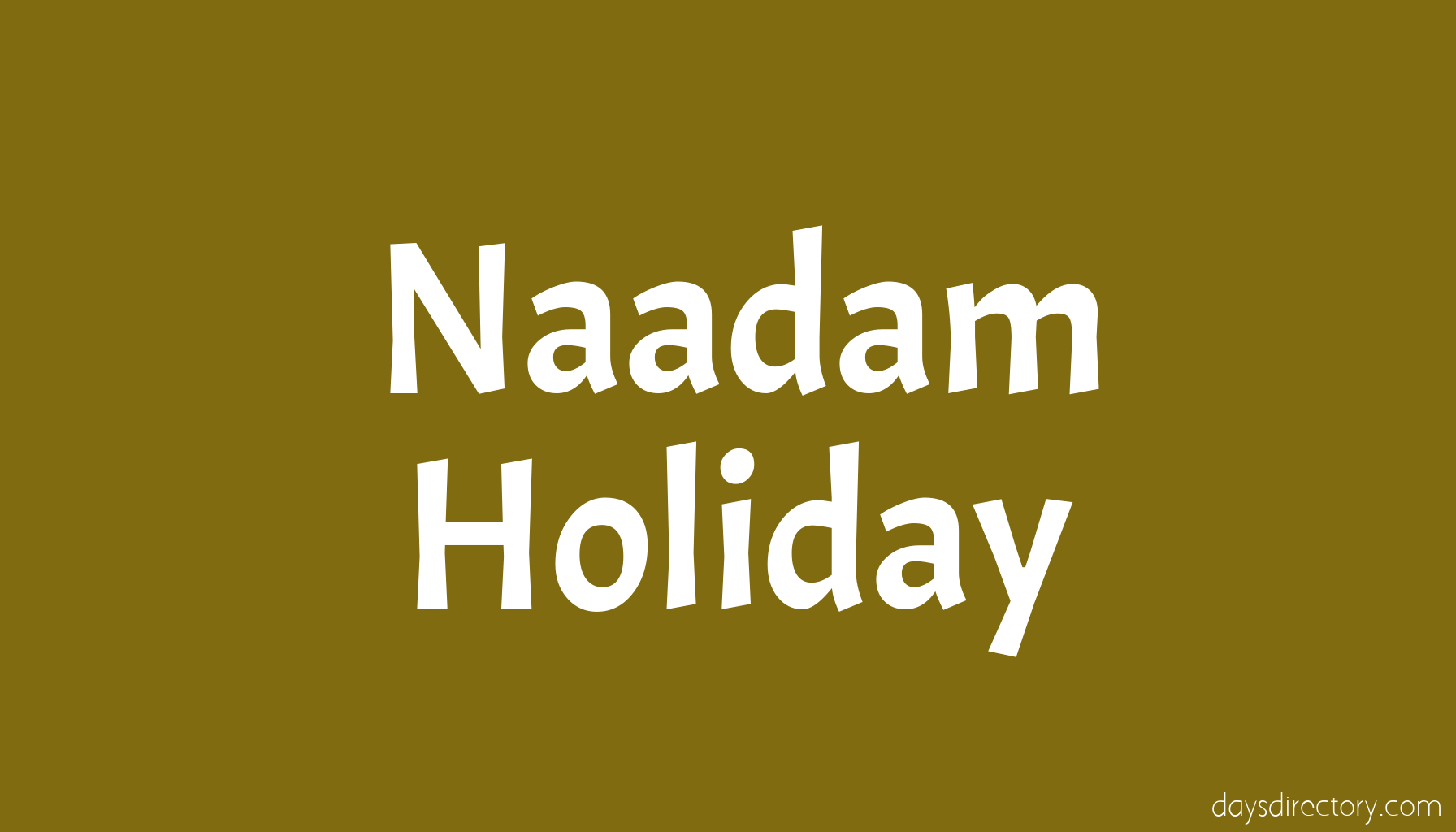 Naadam Holiday
