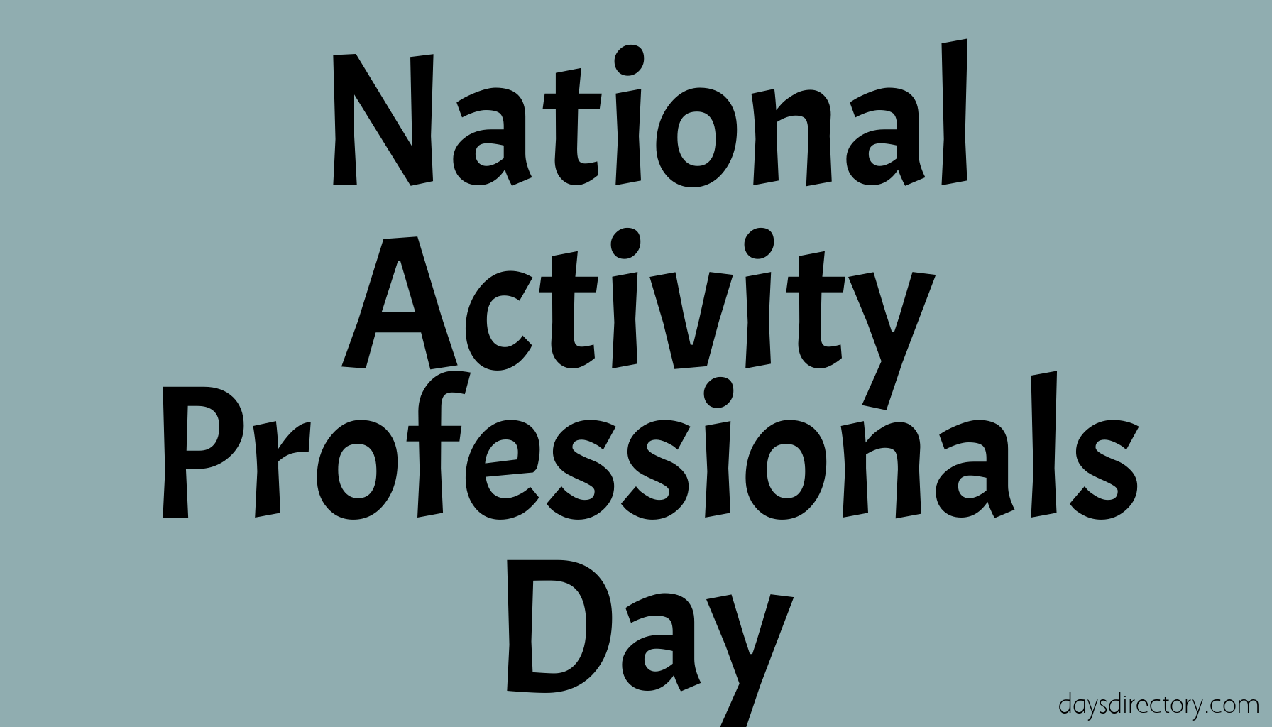 National Activity Professionals Day