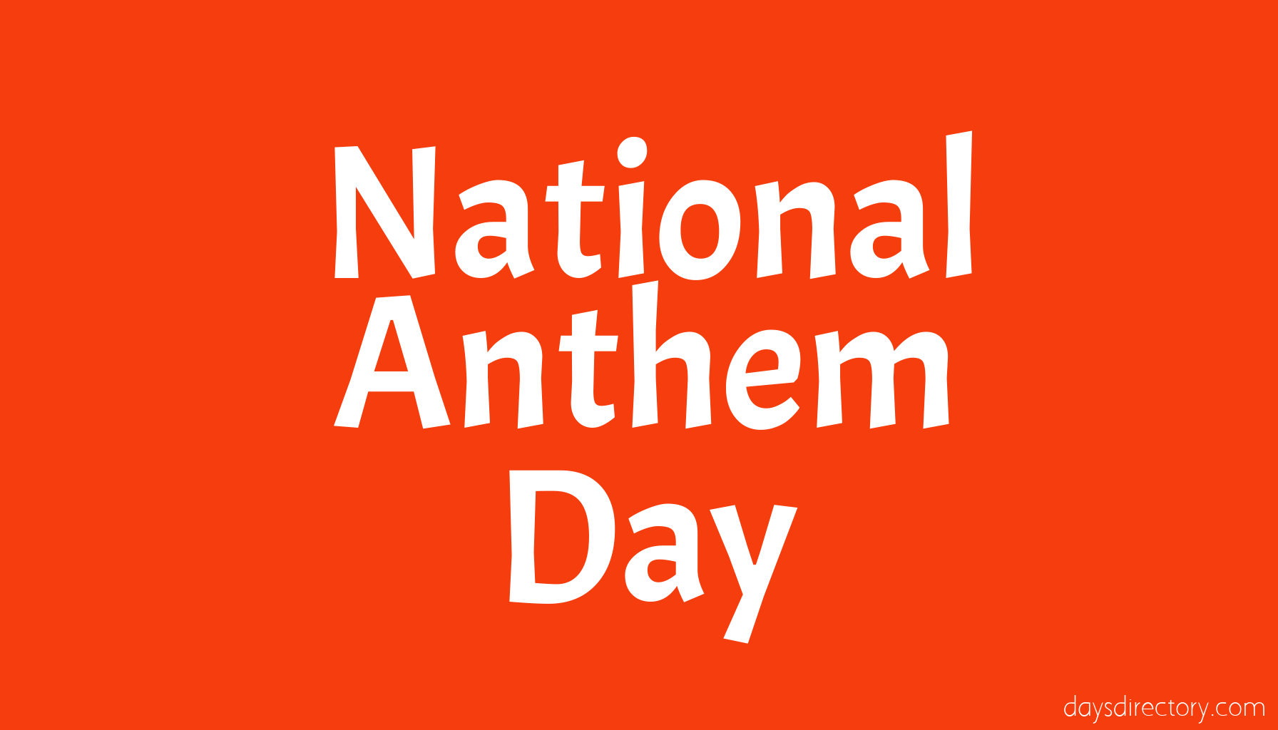 National Anthem Day