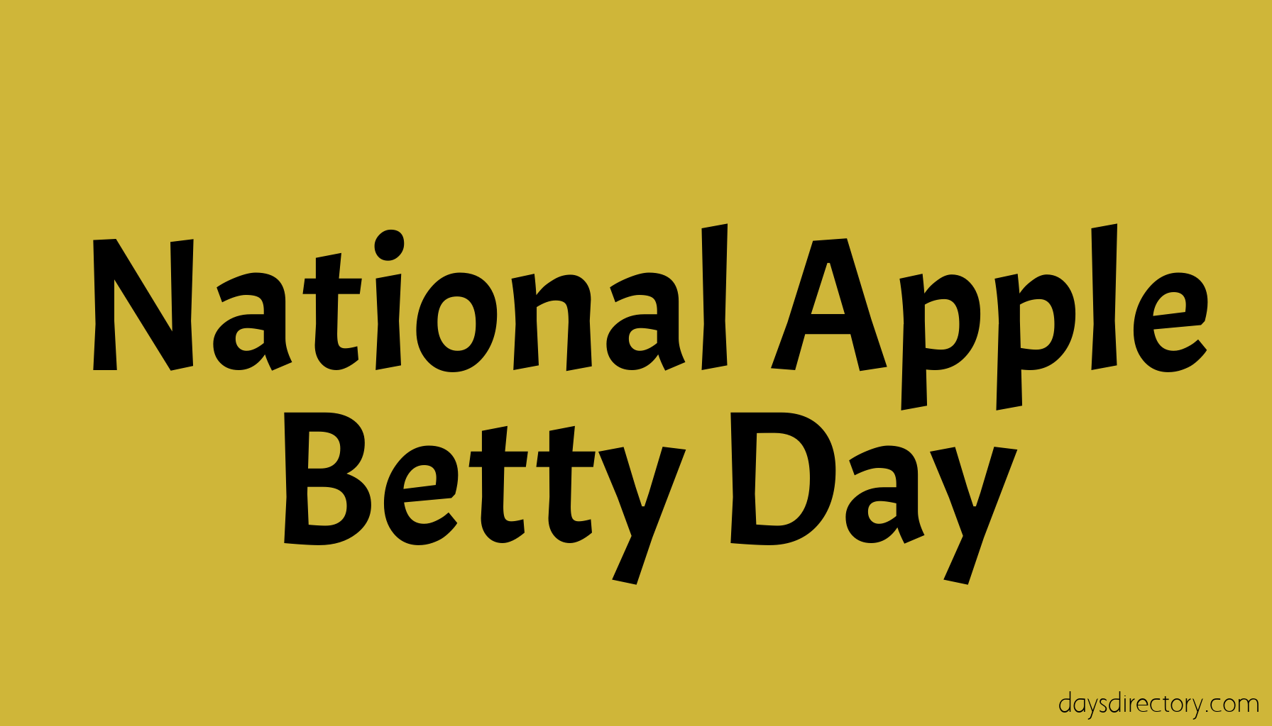 National Apple Betty Day
