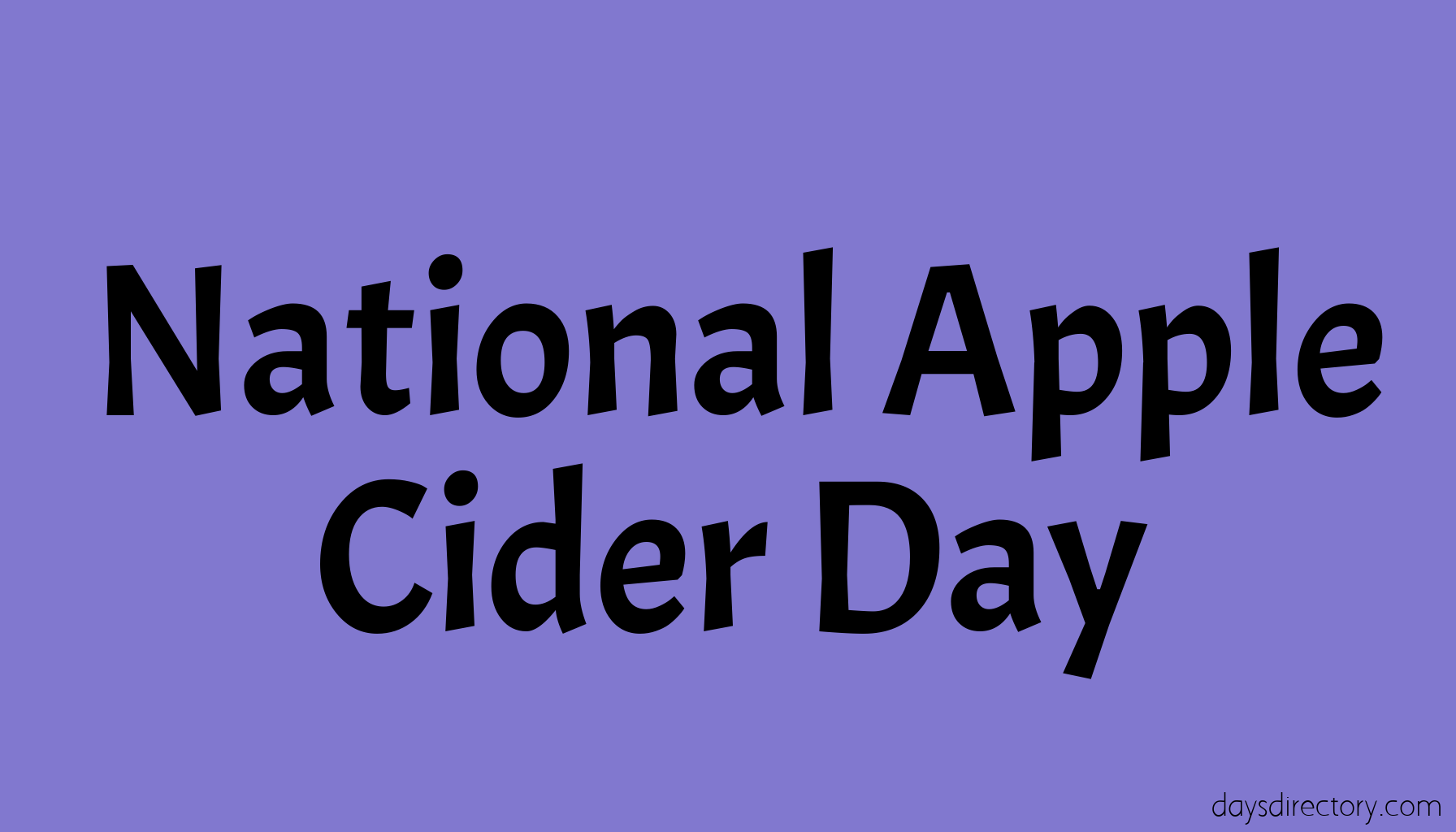 National Apple Cider Day