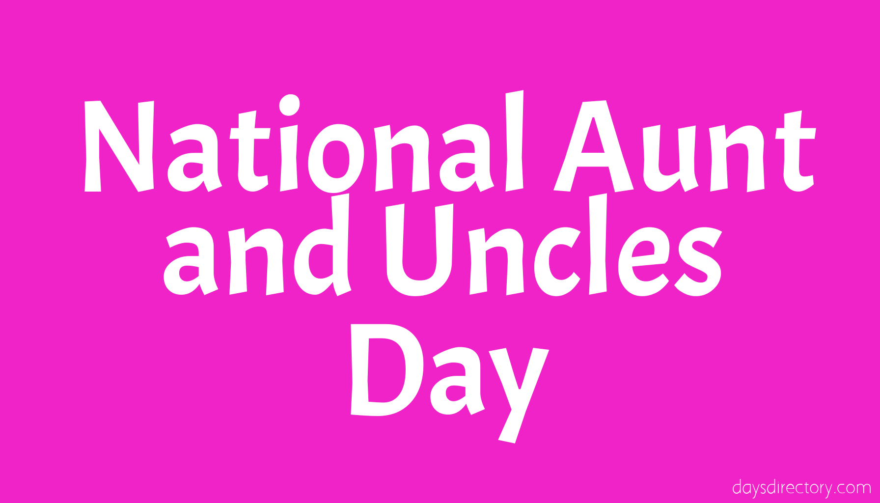National Aunt and Uncles Day