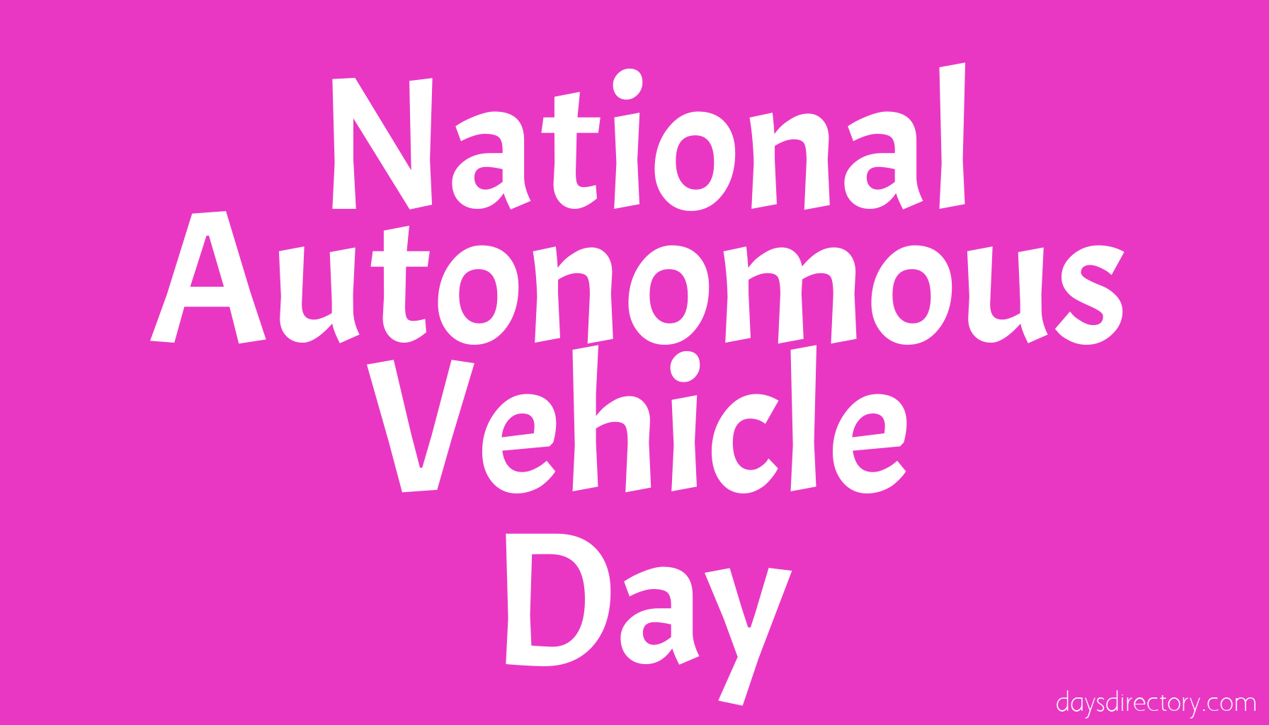 National Autonomous Vehicle Day