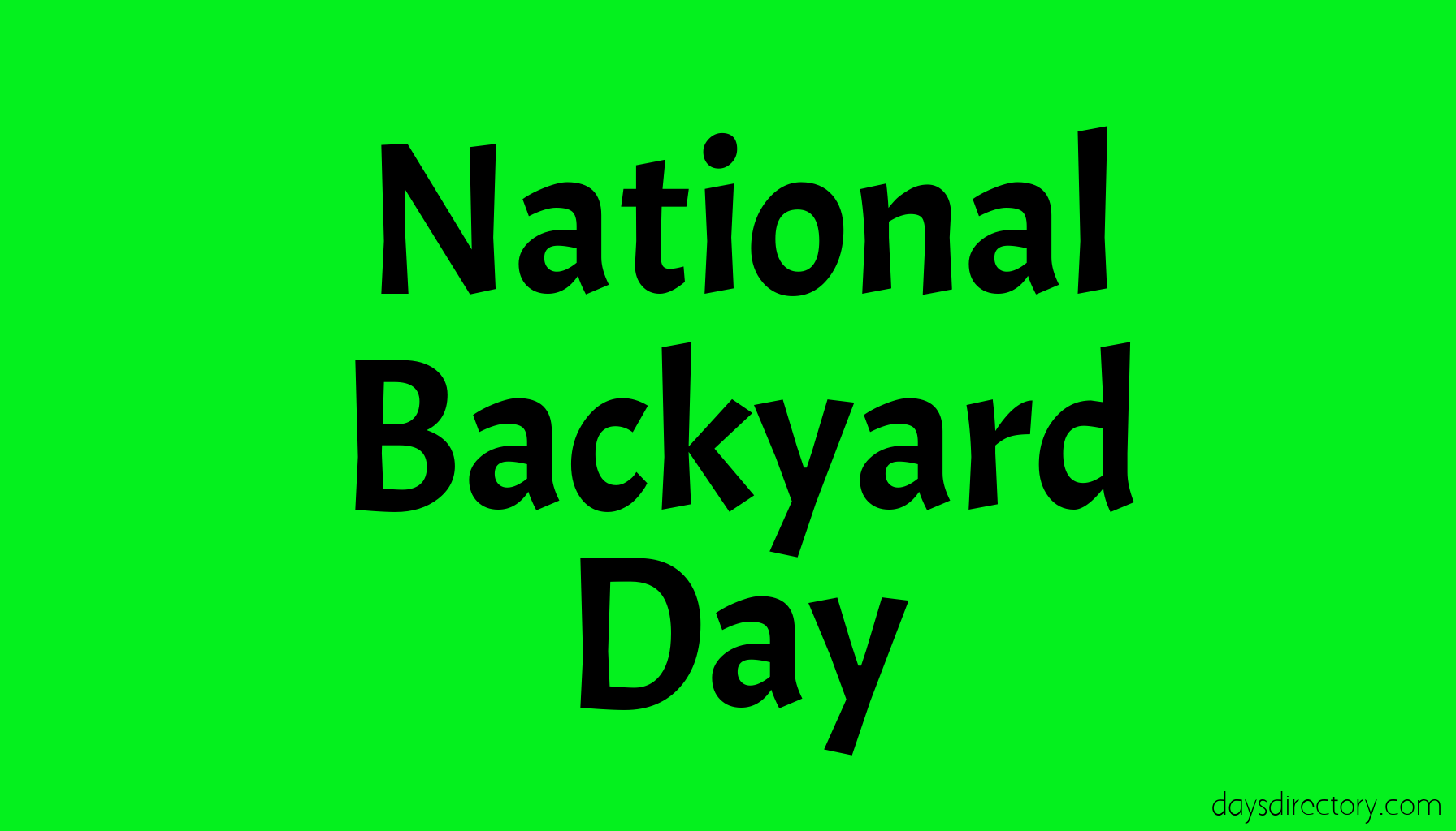 National Backyard Day