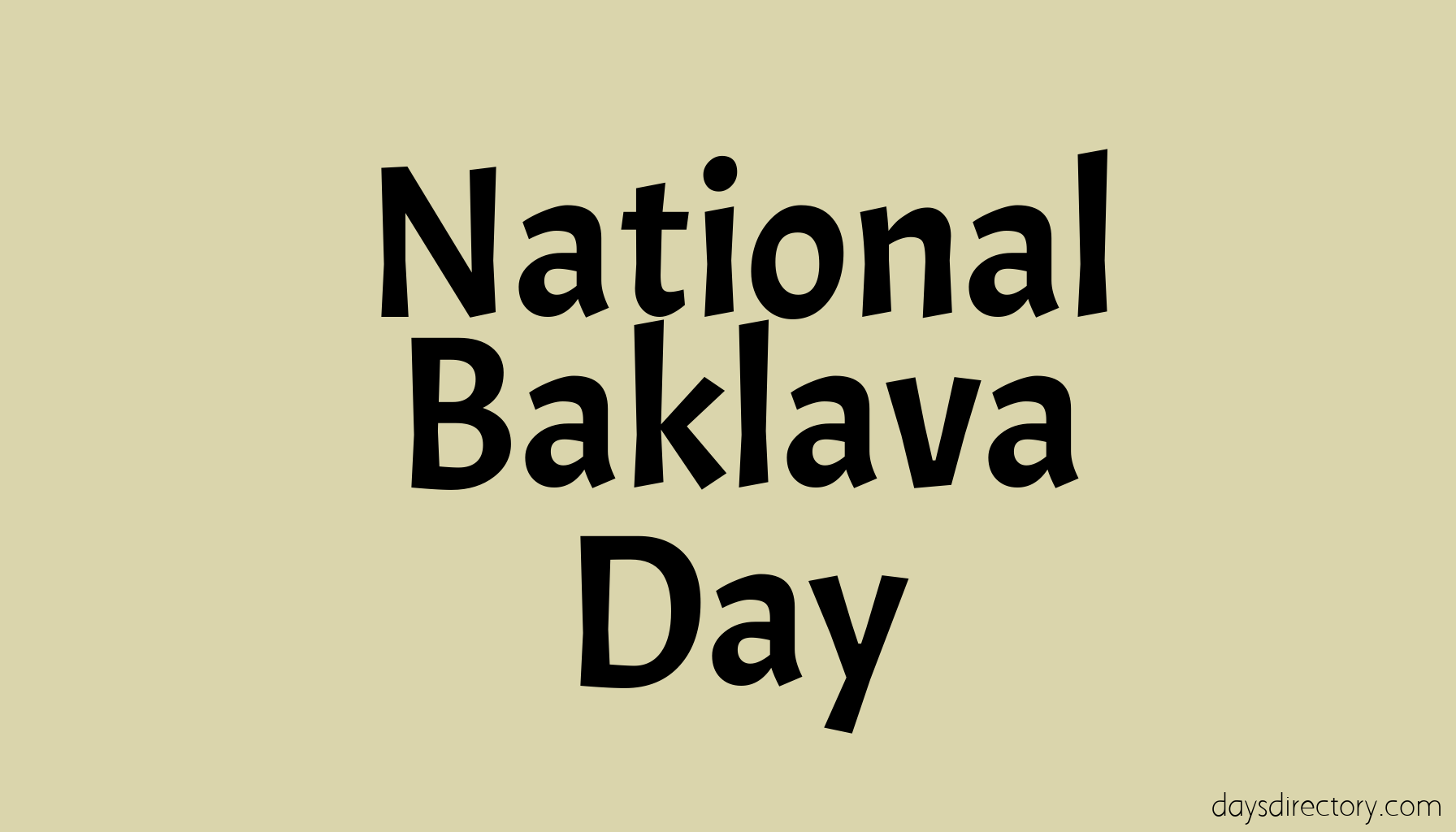 National Baklava Day