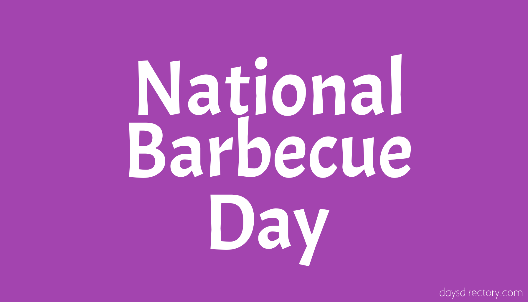 National Barbecue Day
