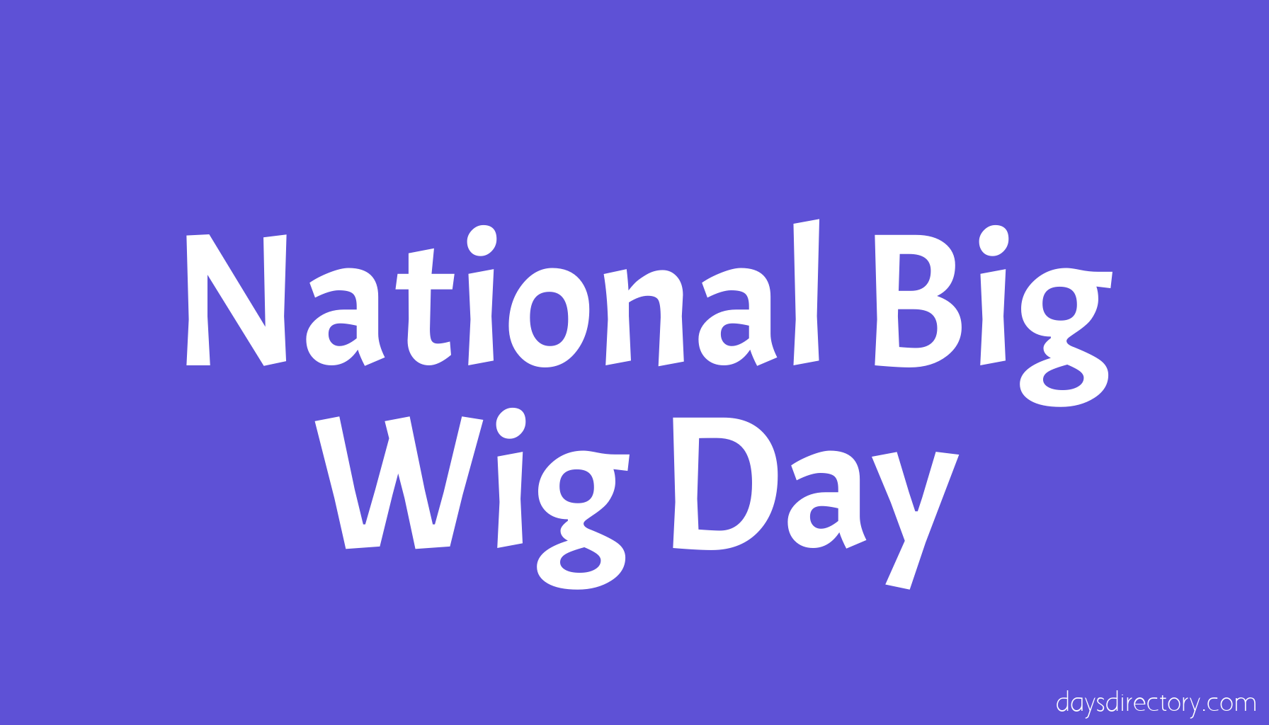 National Big Wig Day