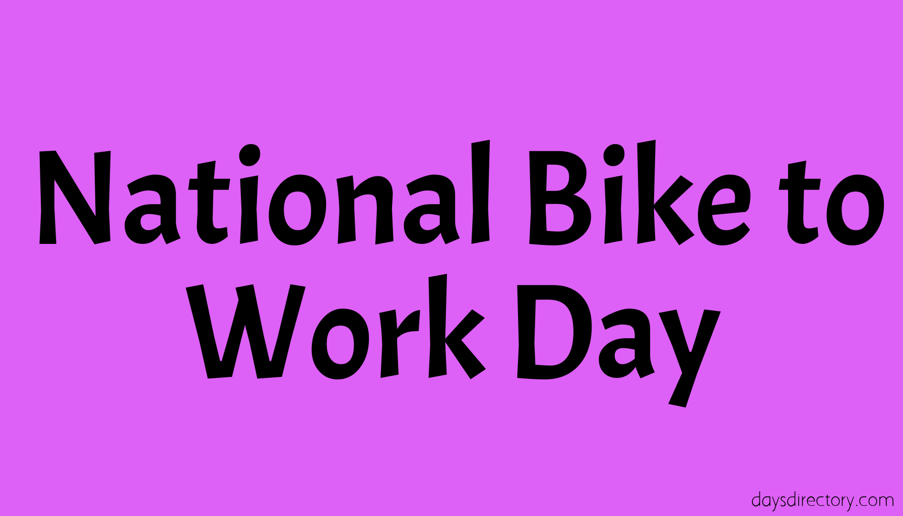 National Bike to Work Day