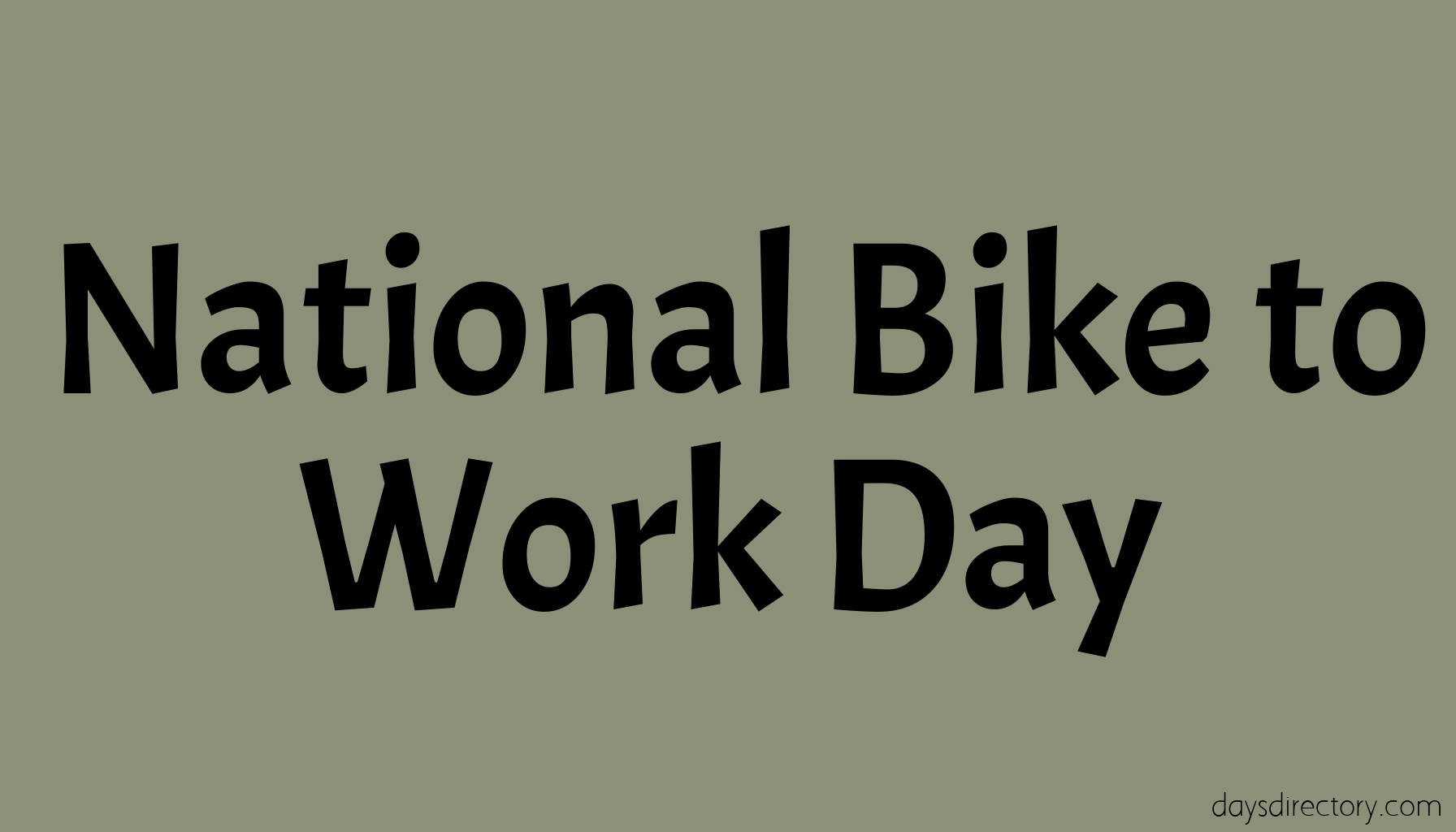 National Bike to Work Day
