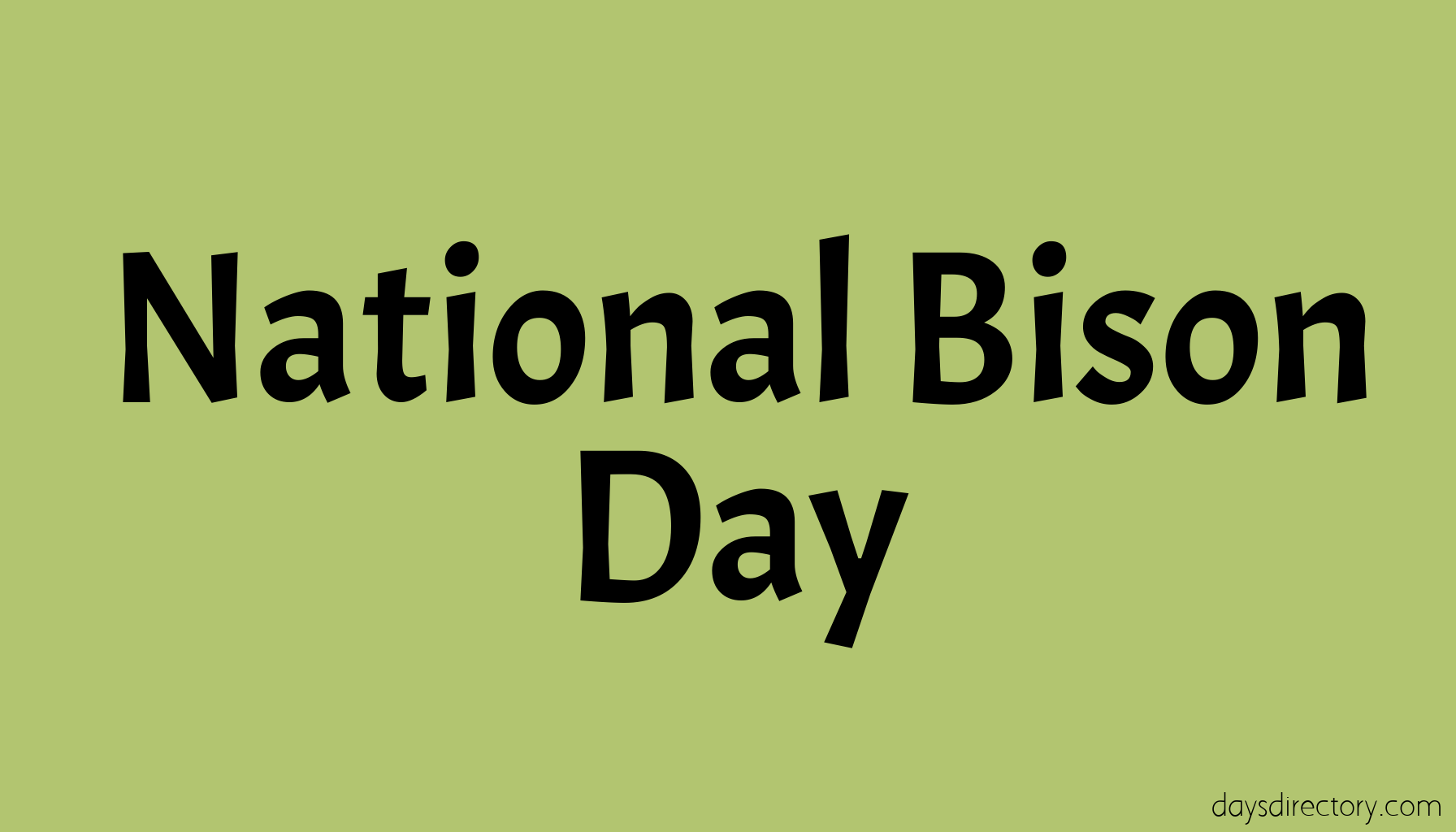 National Bison Day