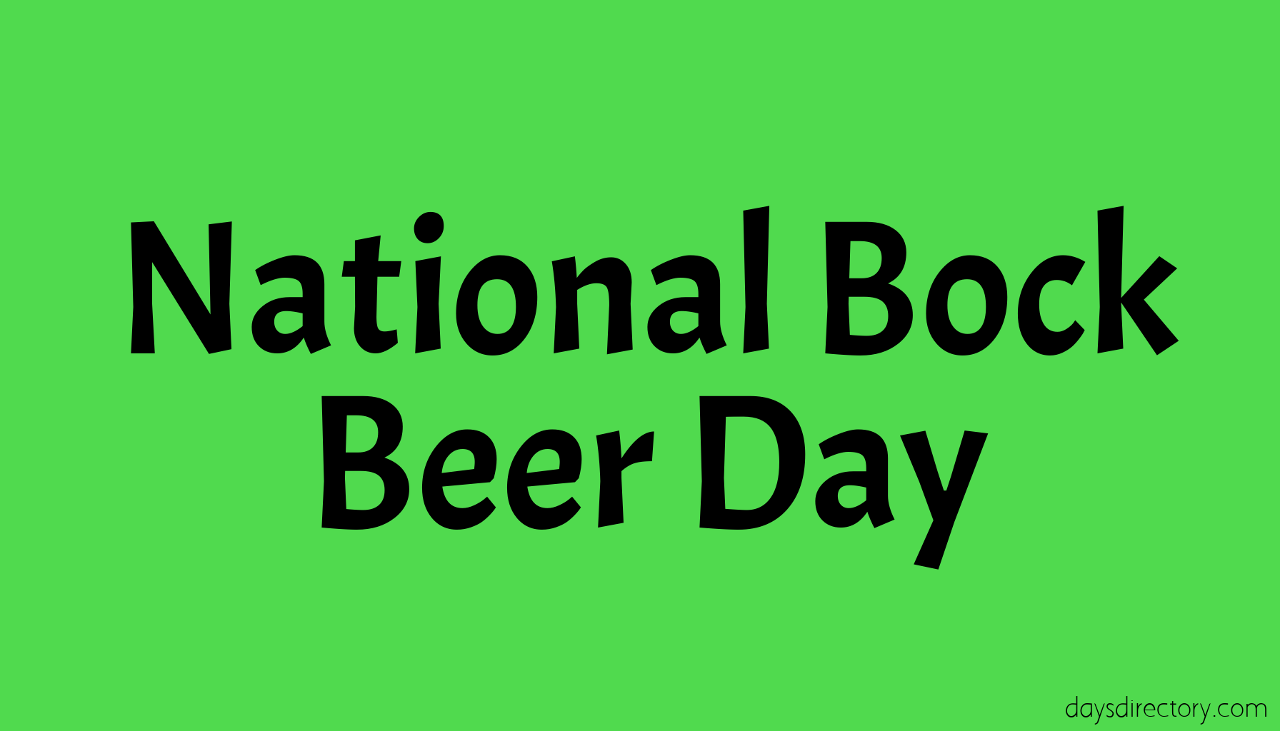 National Bock Beer Day