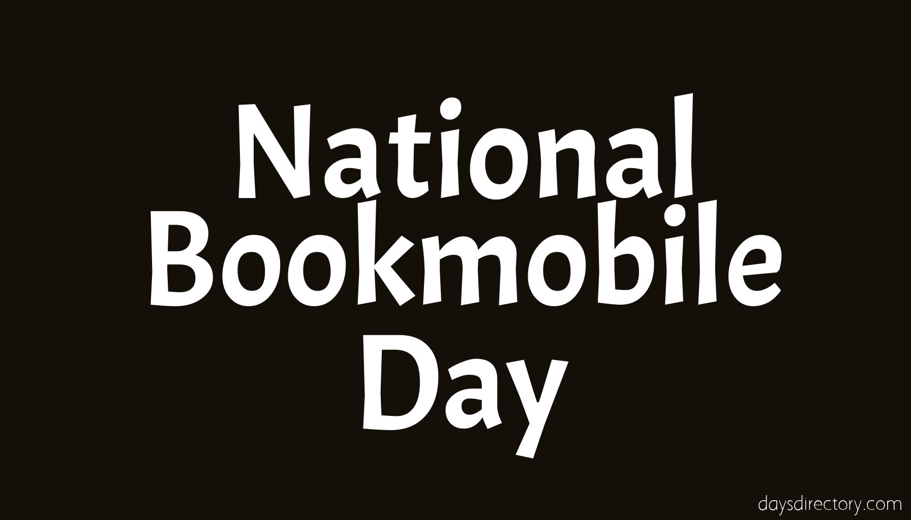 National Bookmobile Day