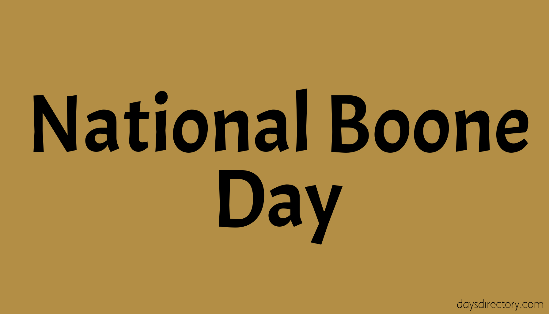 National Boone Day