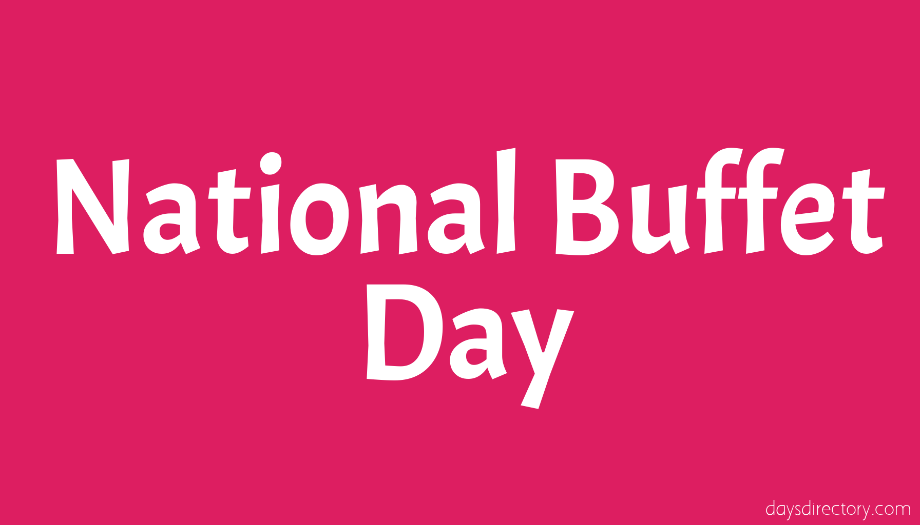 National Buffet Day