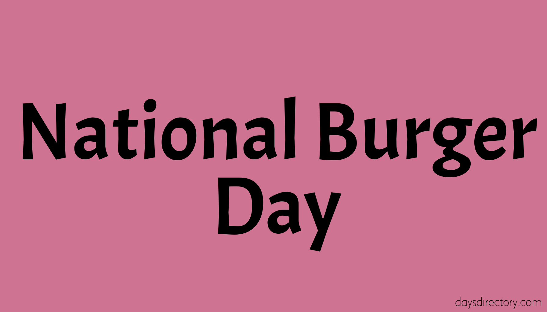 National Burger Day
