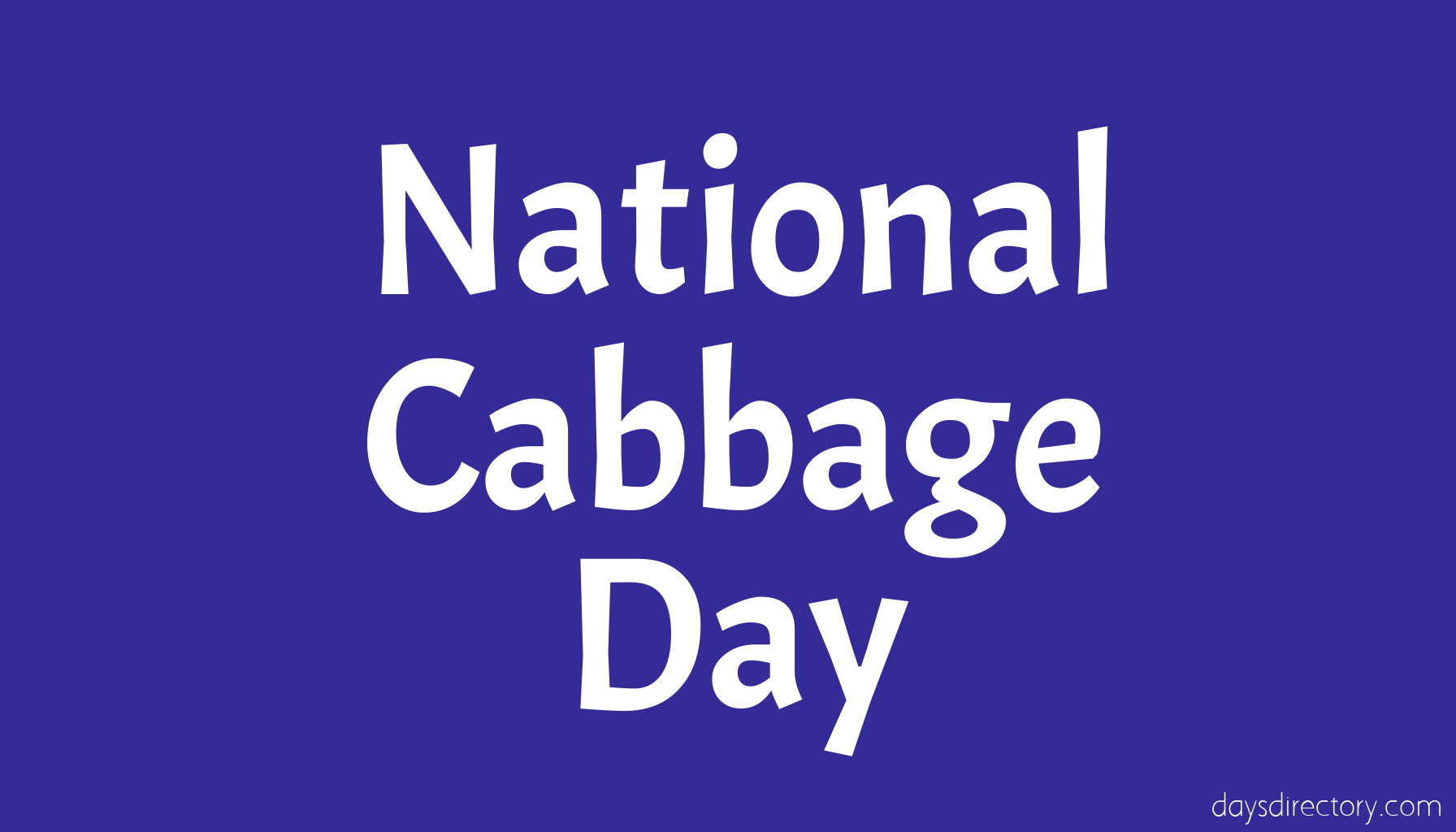 National Cabbage Day