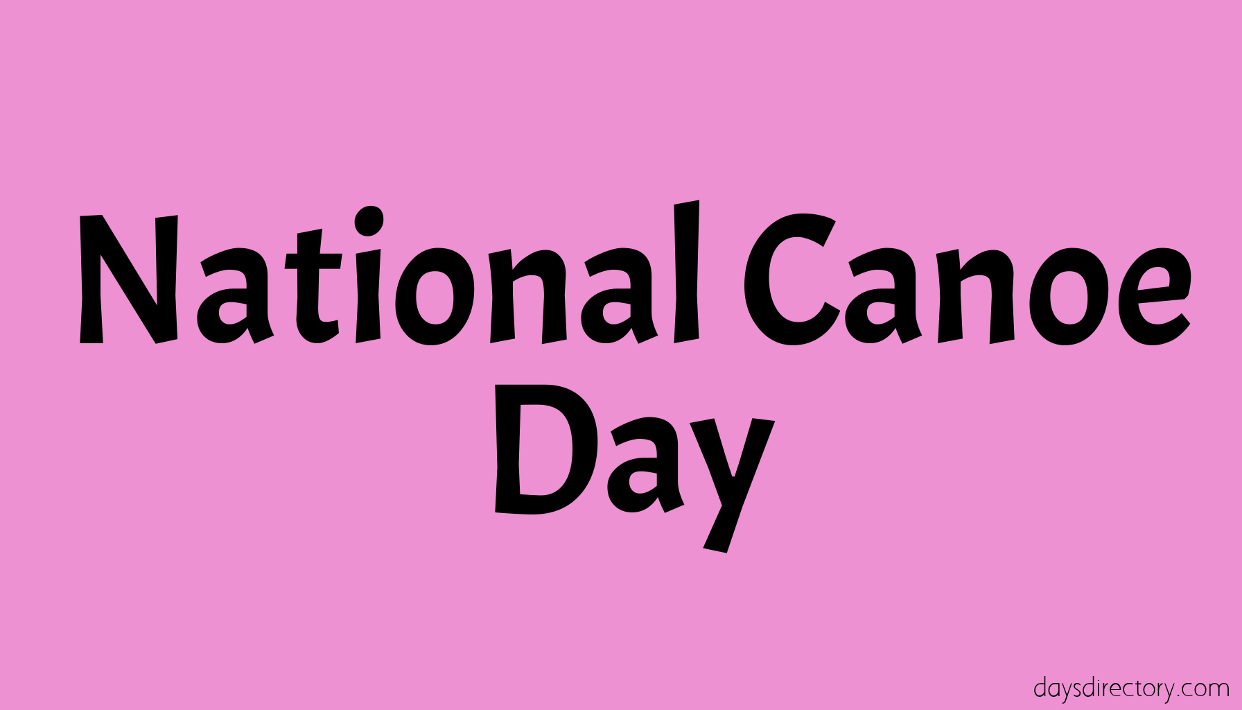 National Canoe Day