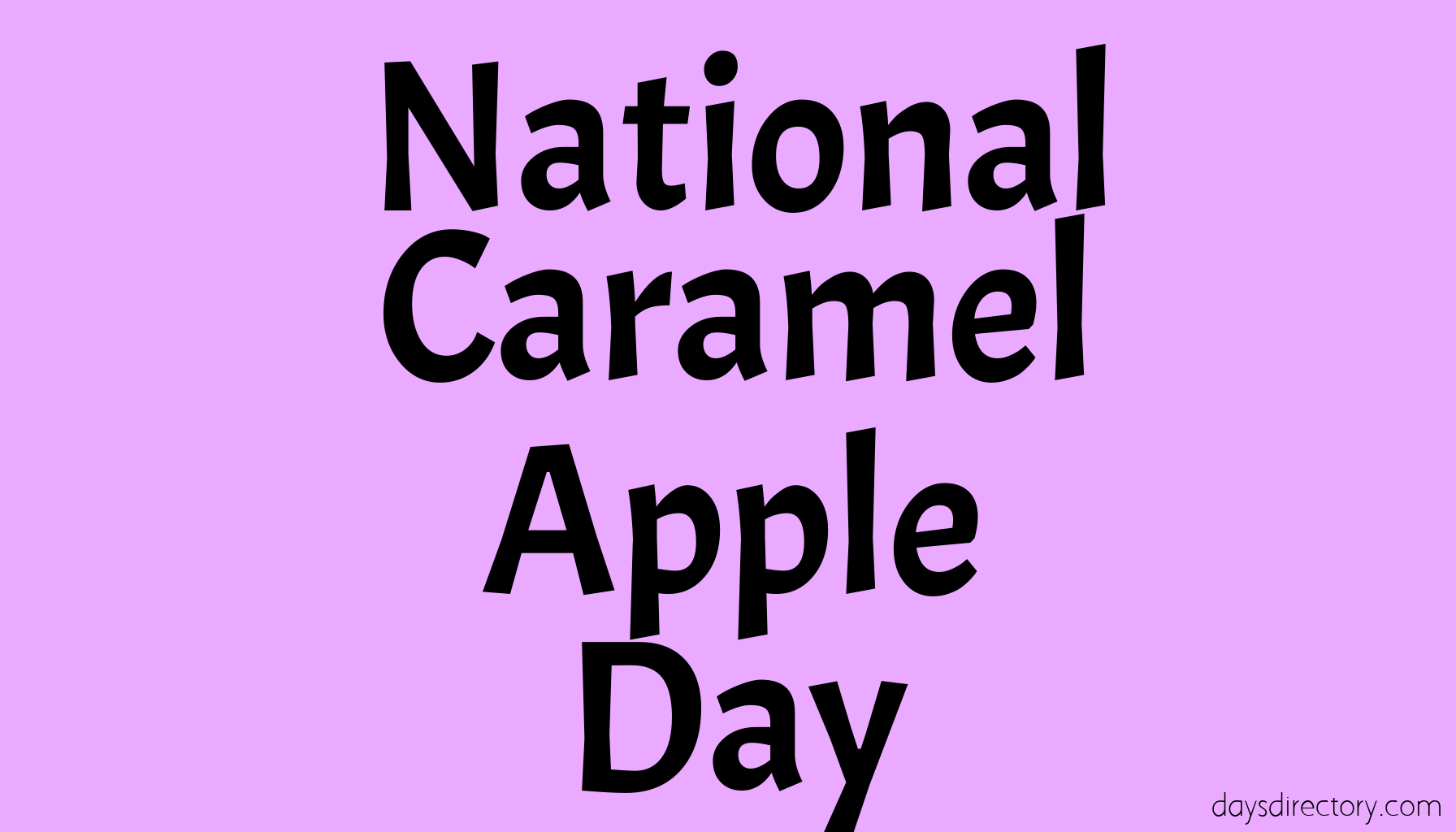 National Caramel Apple Day