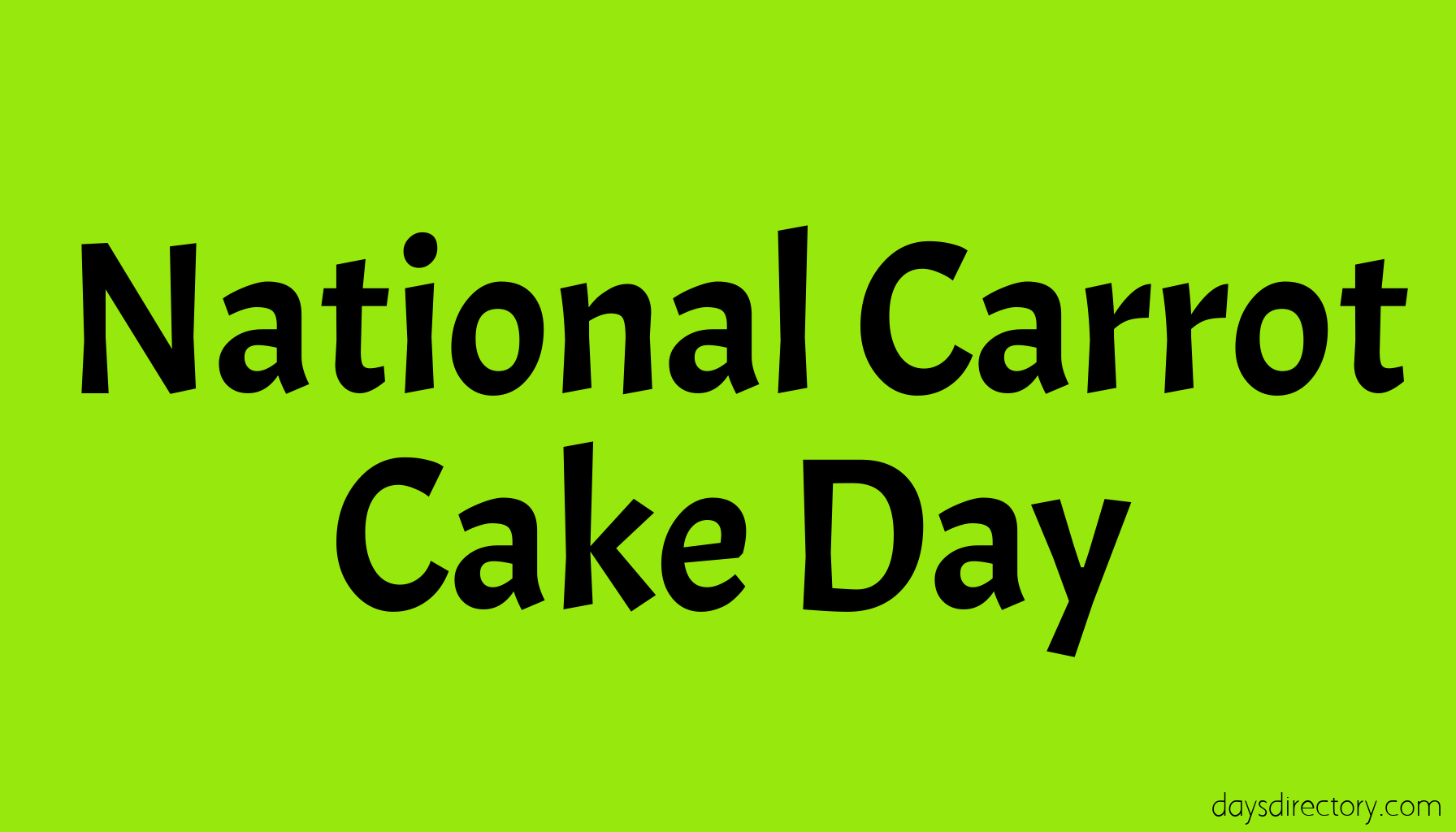 National Carrot Cake Day