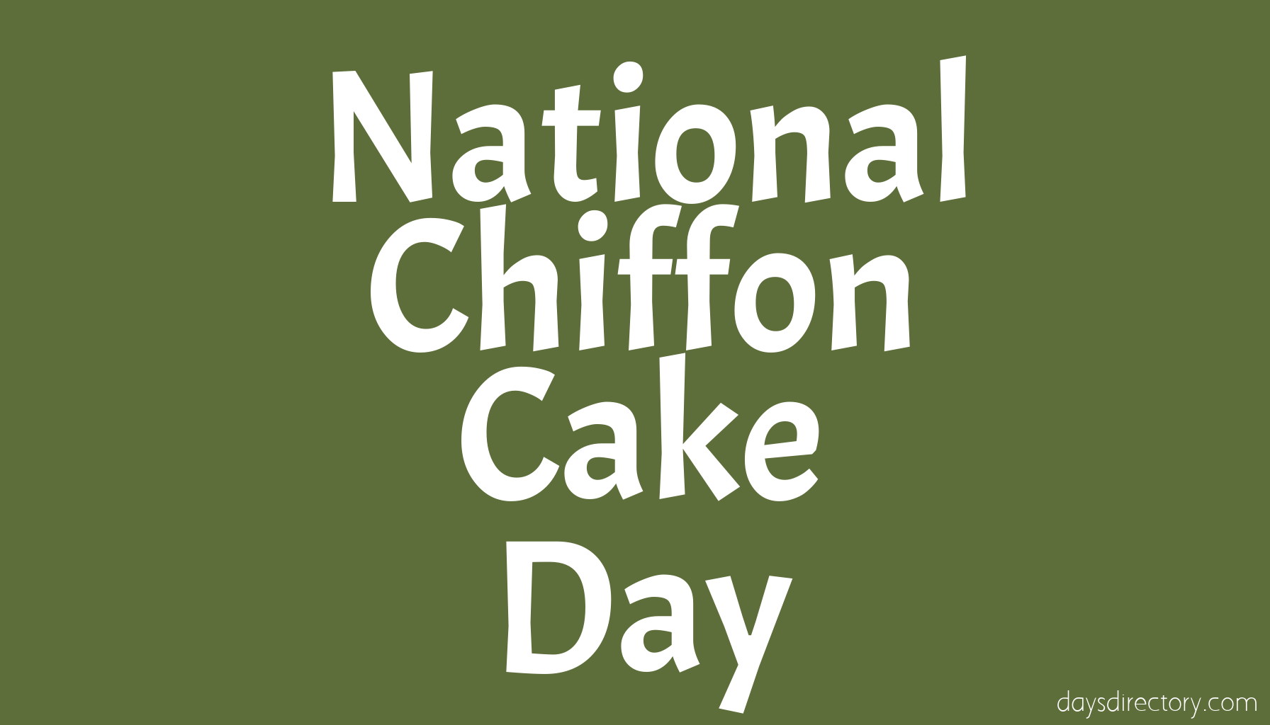 National Chiffon Cake Day