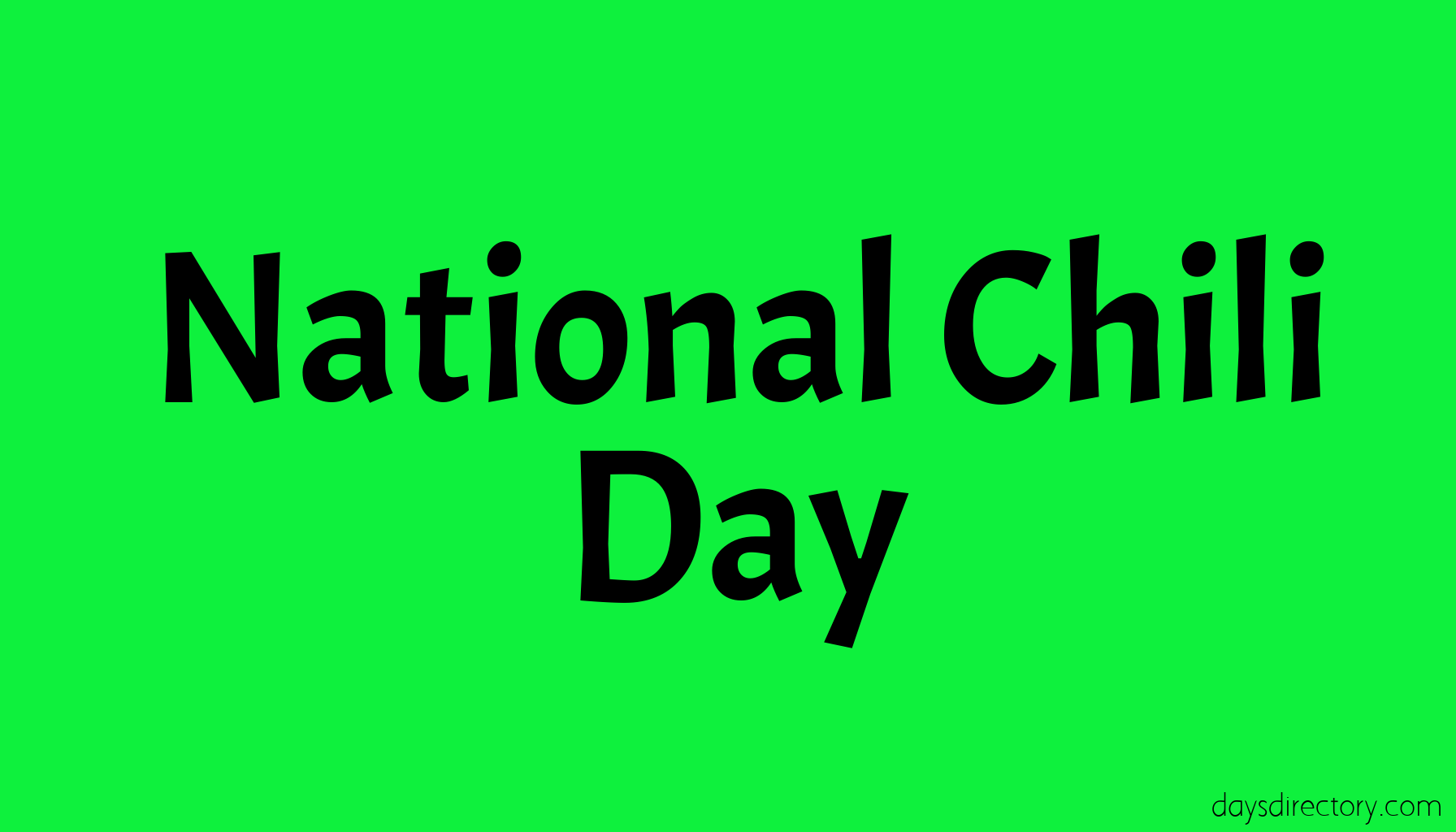 National Chili Day