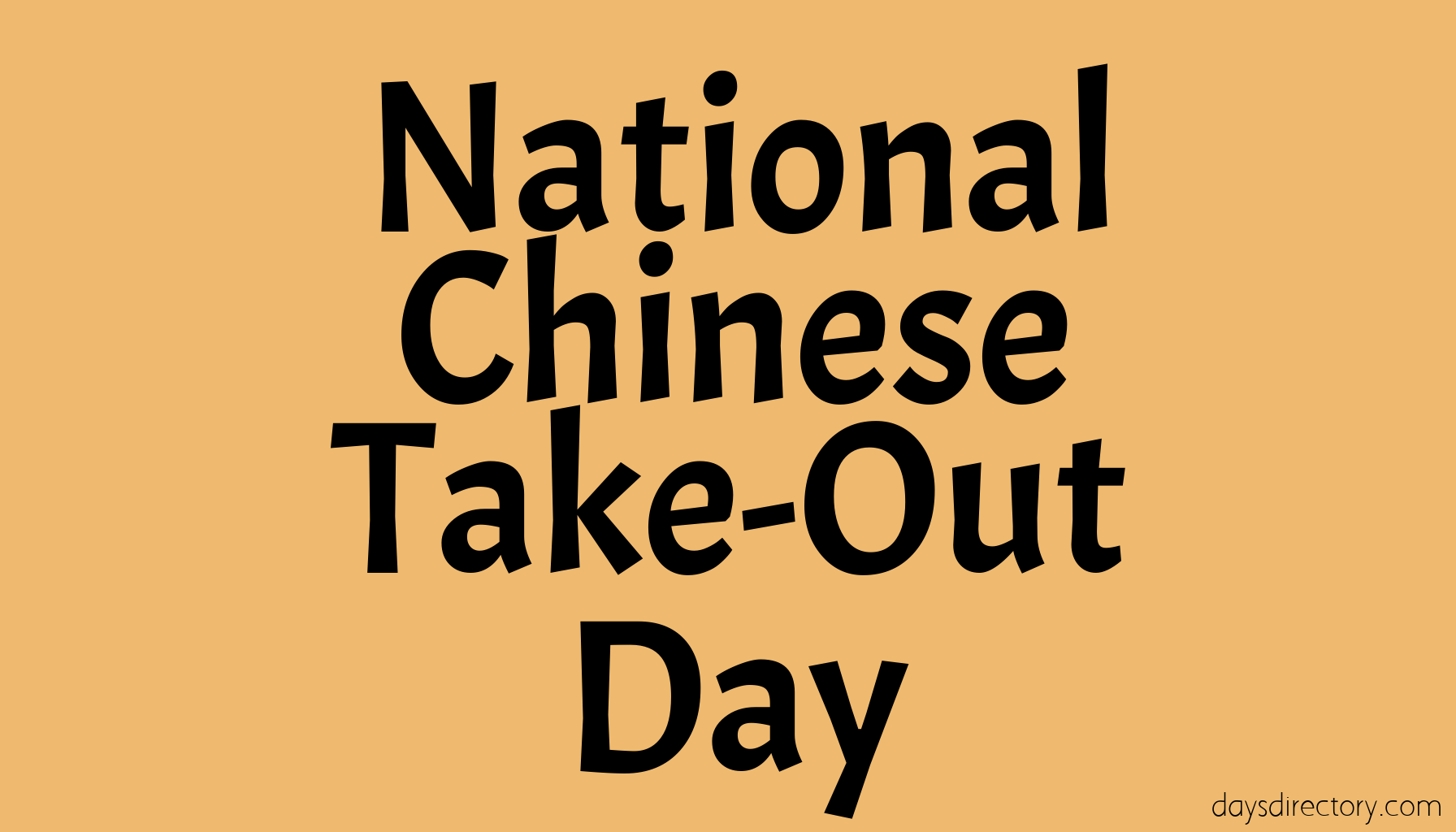 National Chinese Take-Out Day