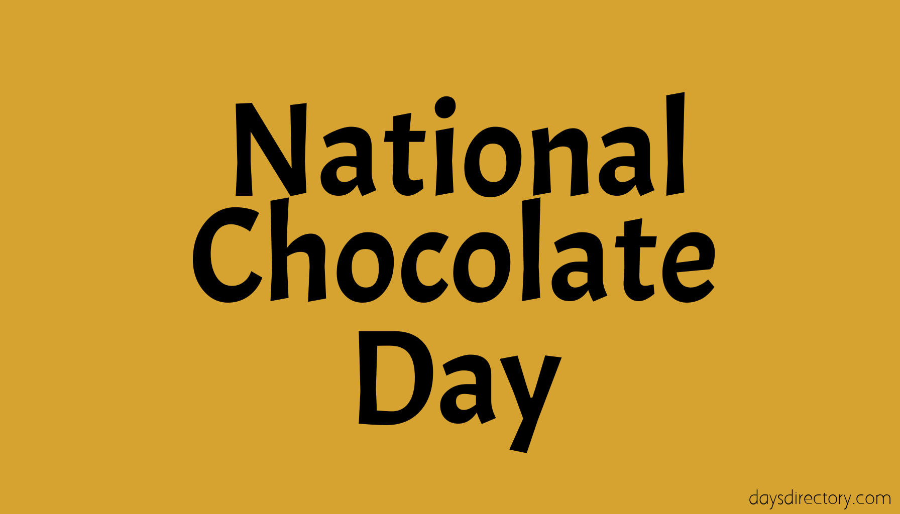 National Chocolate Day