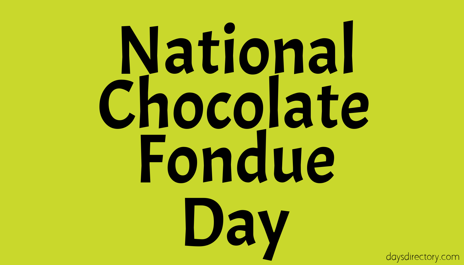 National Chocolate Fondue Day