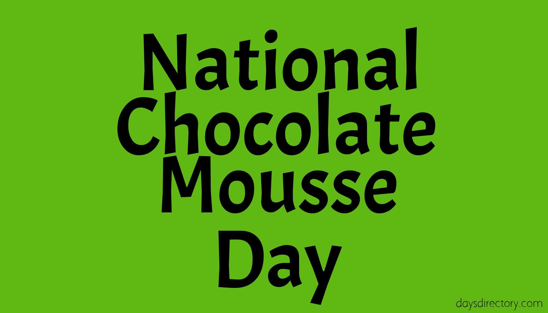 National Chocolate Mousse Day