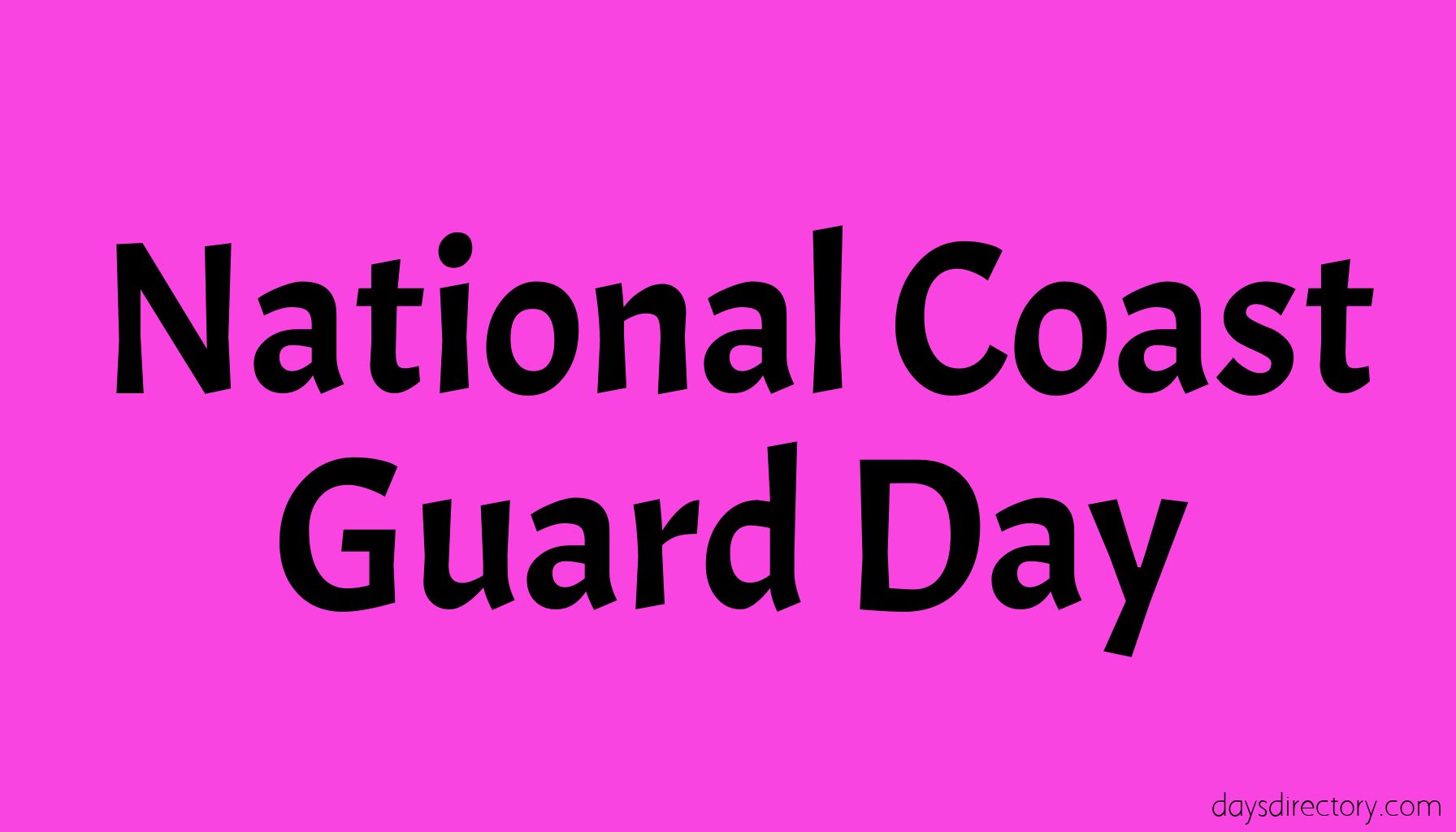 National Coast Guard Day