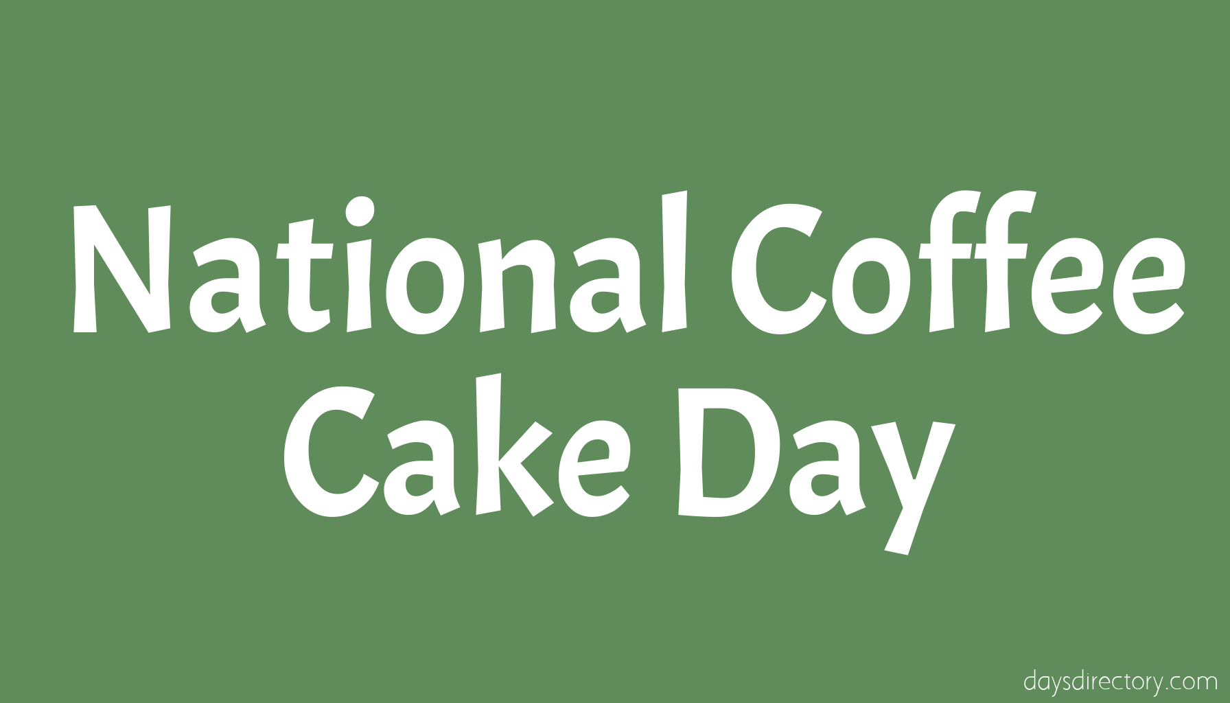 National Coffee Cake Day