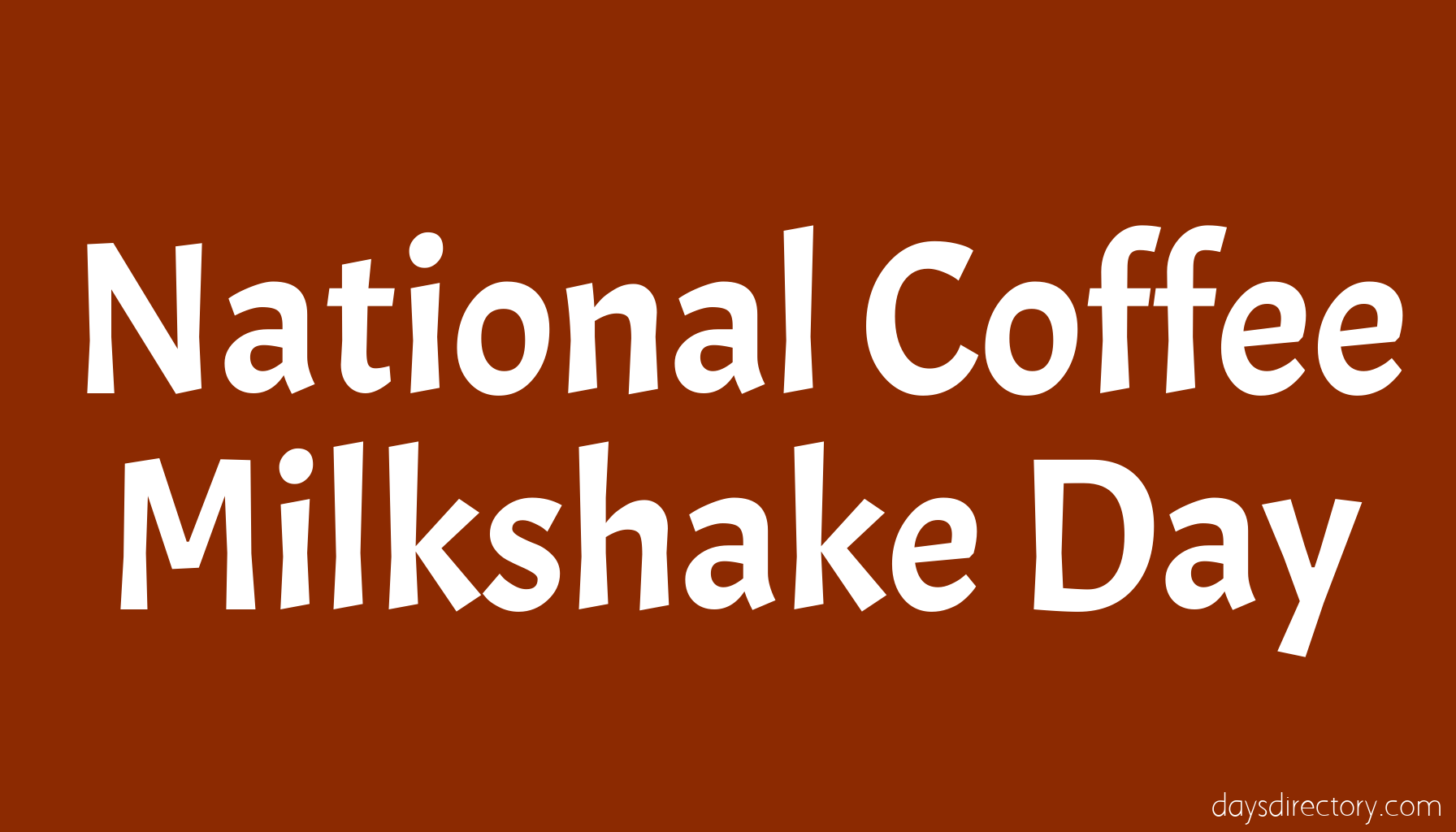National Coffee Milkshake Day