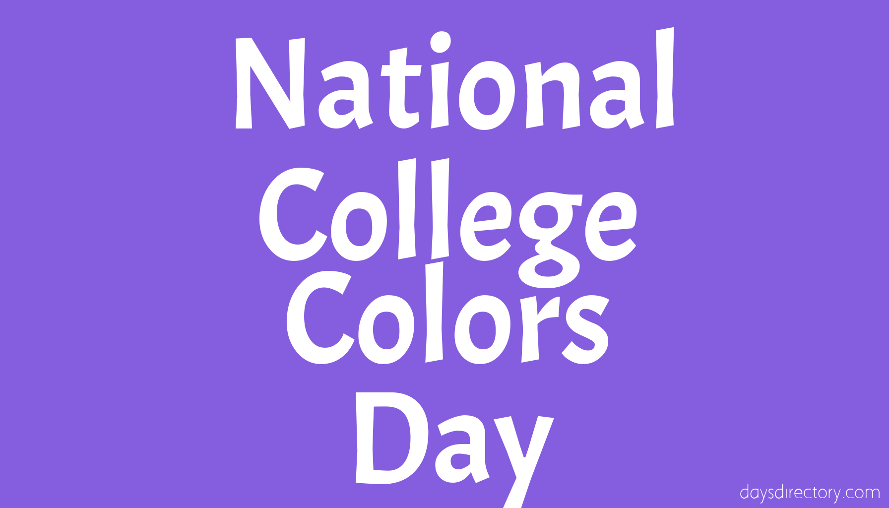 National College Colors Day