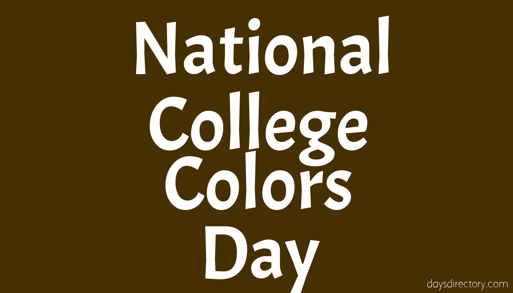 National College Colors Day