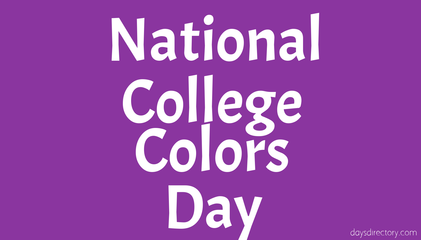 National College Colors Day