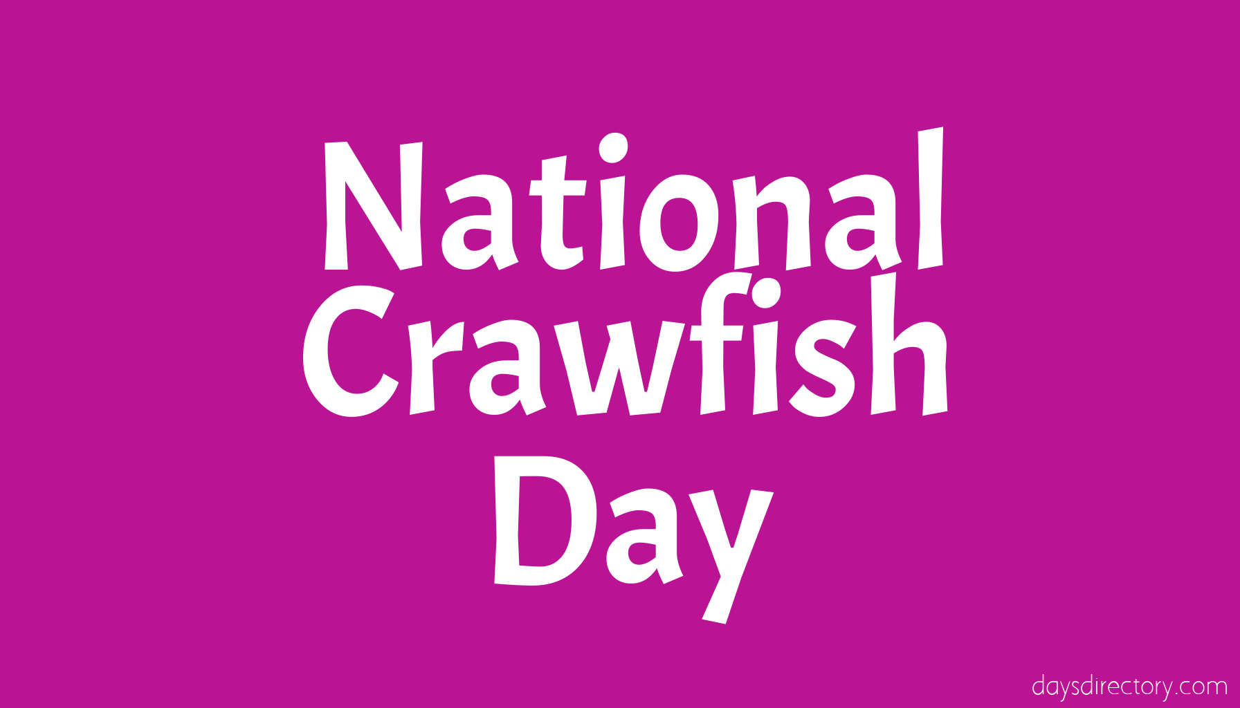 National Crawfish Day